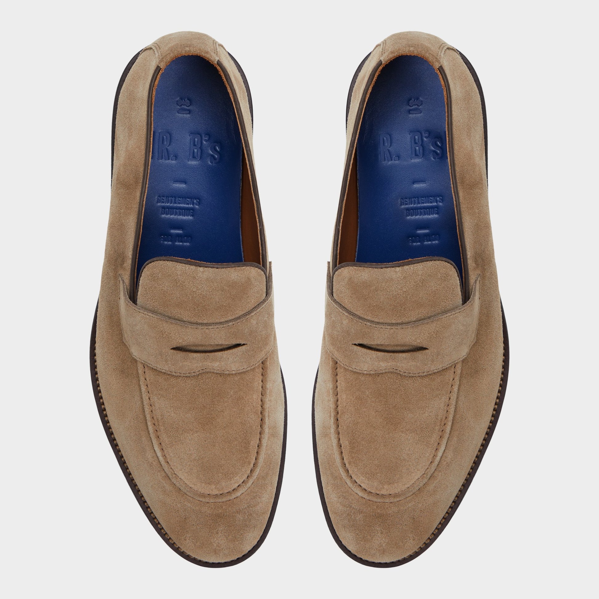 Top-down view of the Taupe Mack Loafer