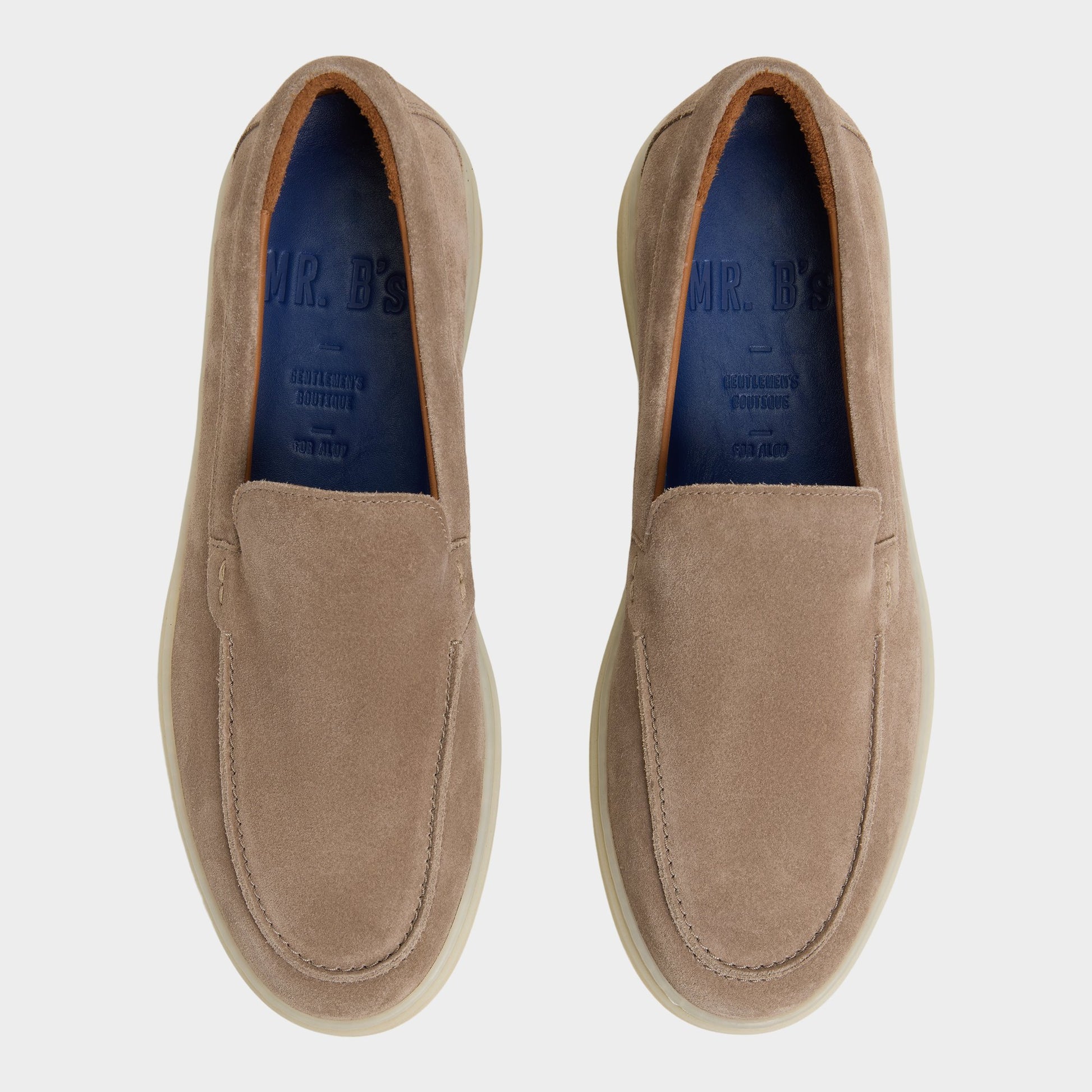 Top-down view of the Taupe Vargas Loafer