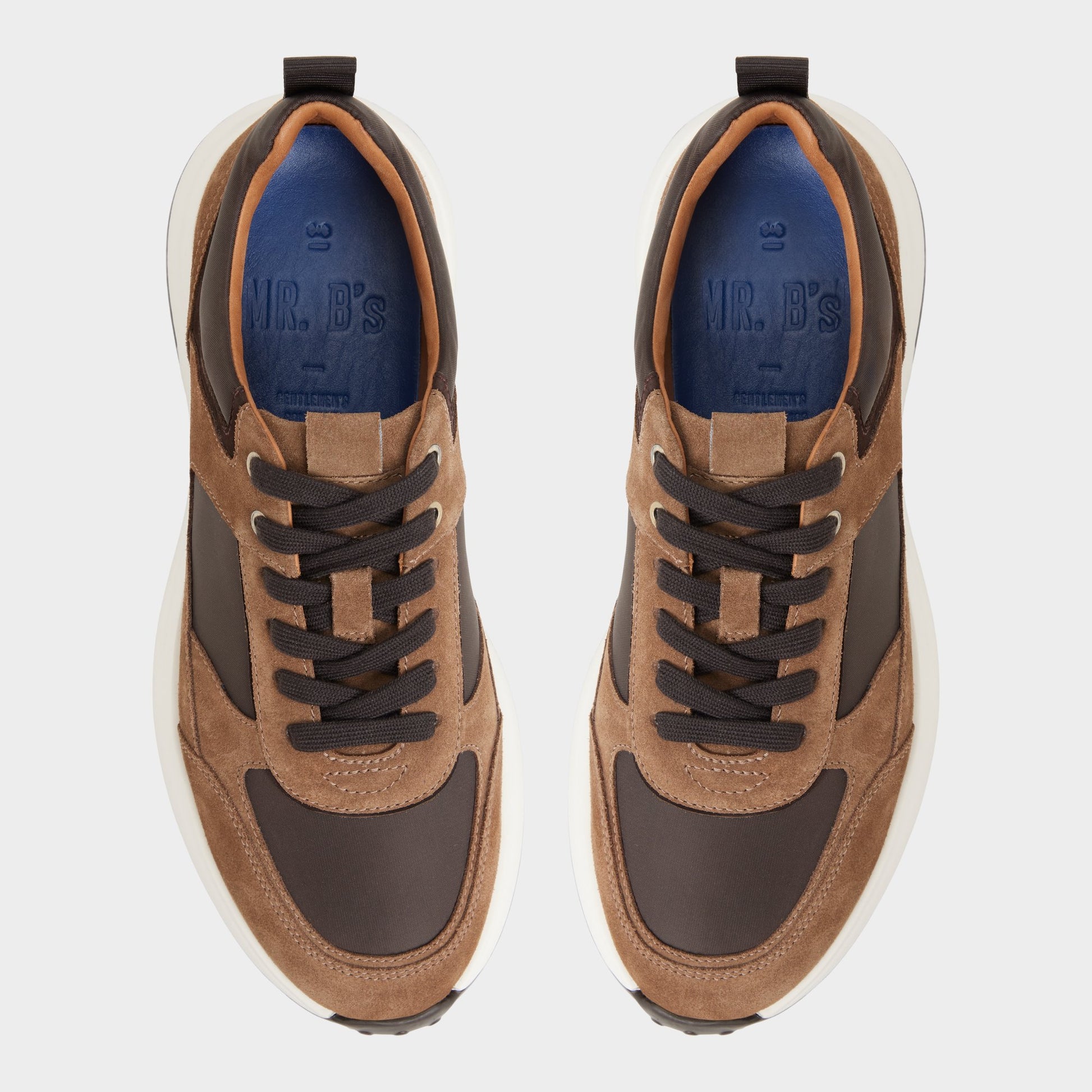 Top-down view of the Open Brown Jeromy Jogger sneaker
