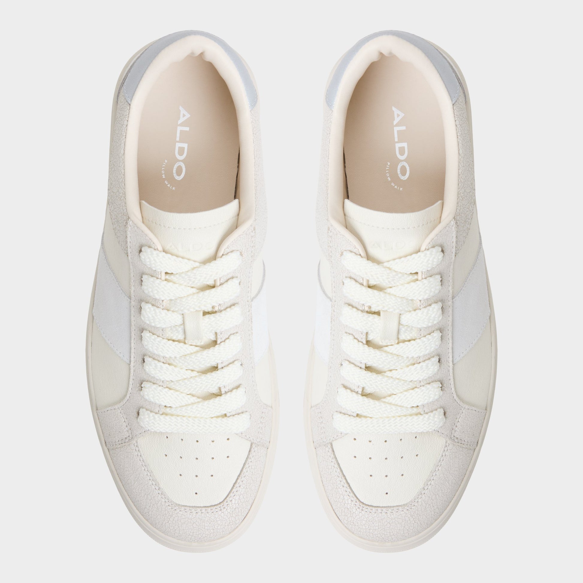 Top-down view of the White Braxton Low top sneaker