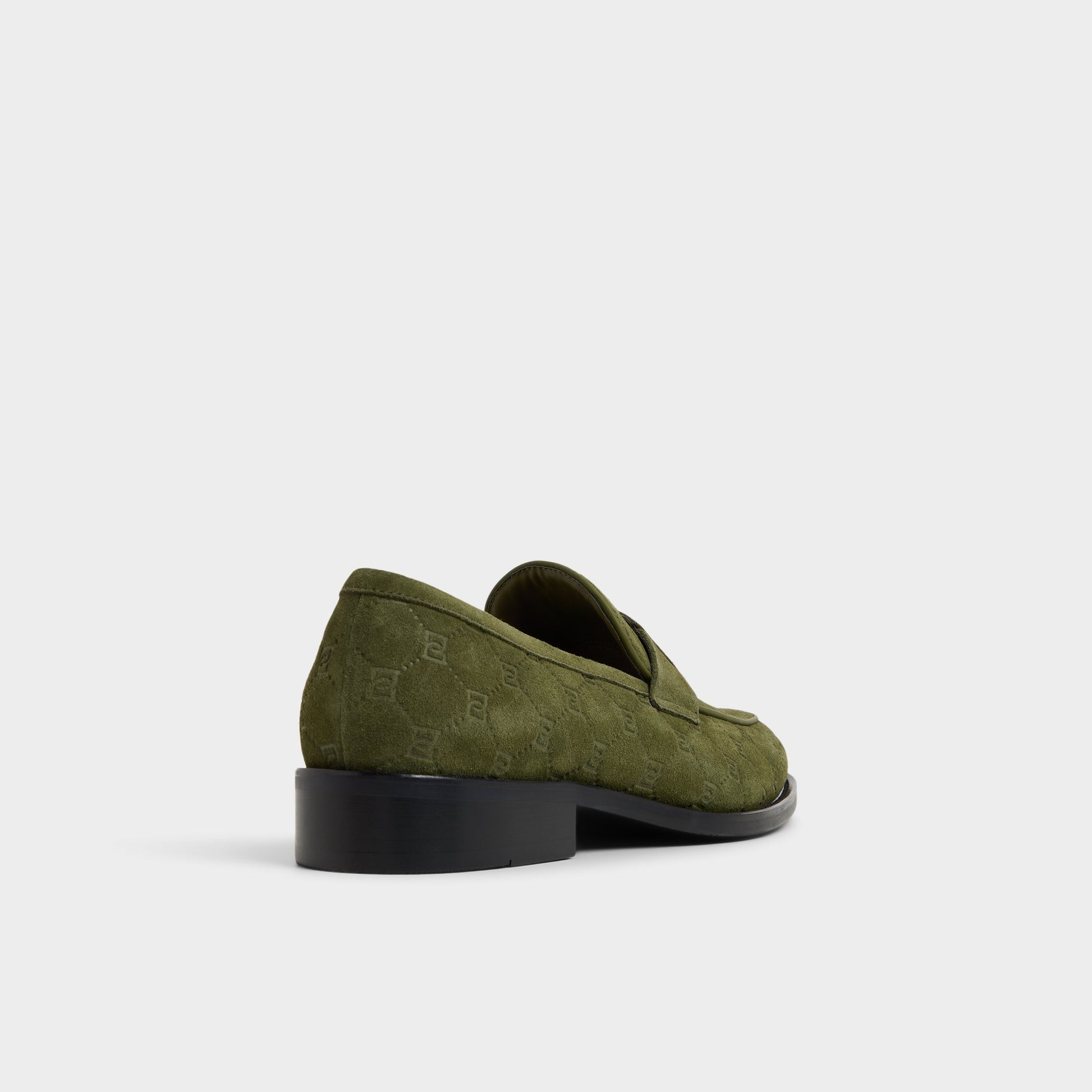 Three-quarter angle of Khaki Beck Loafer's back side
