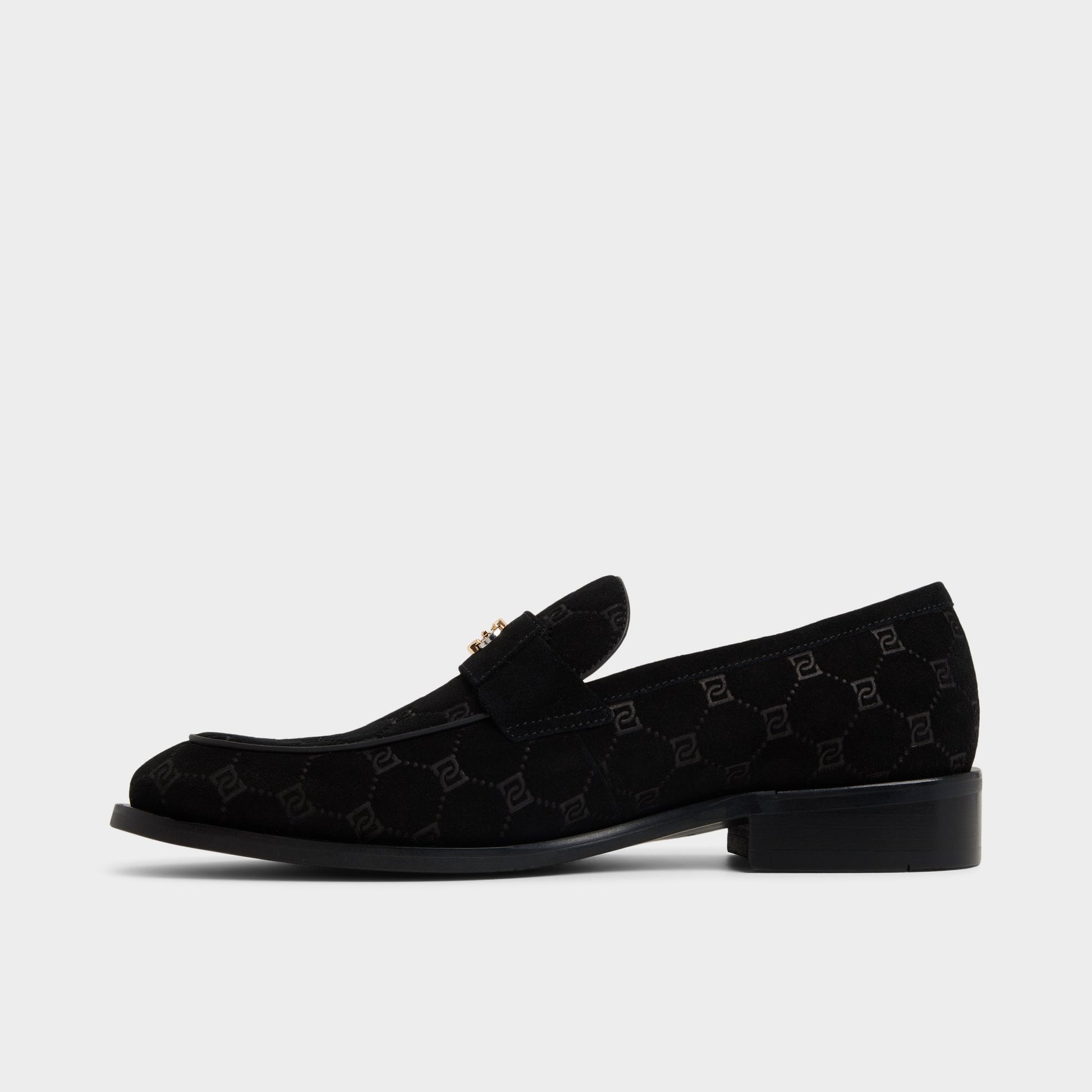 Side view of Open black Beck Loafer