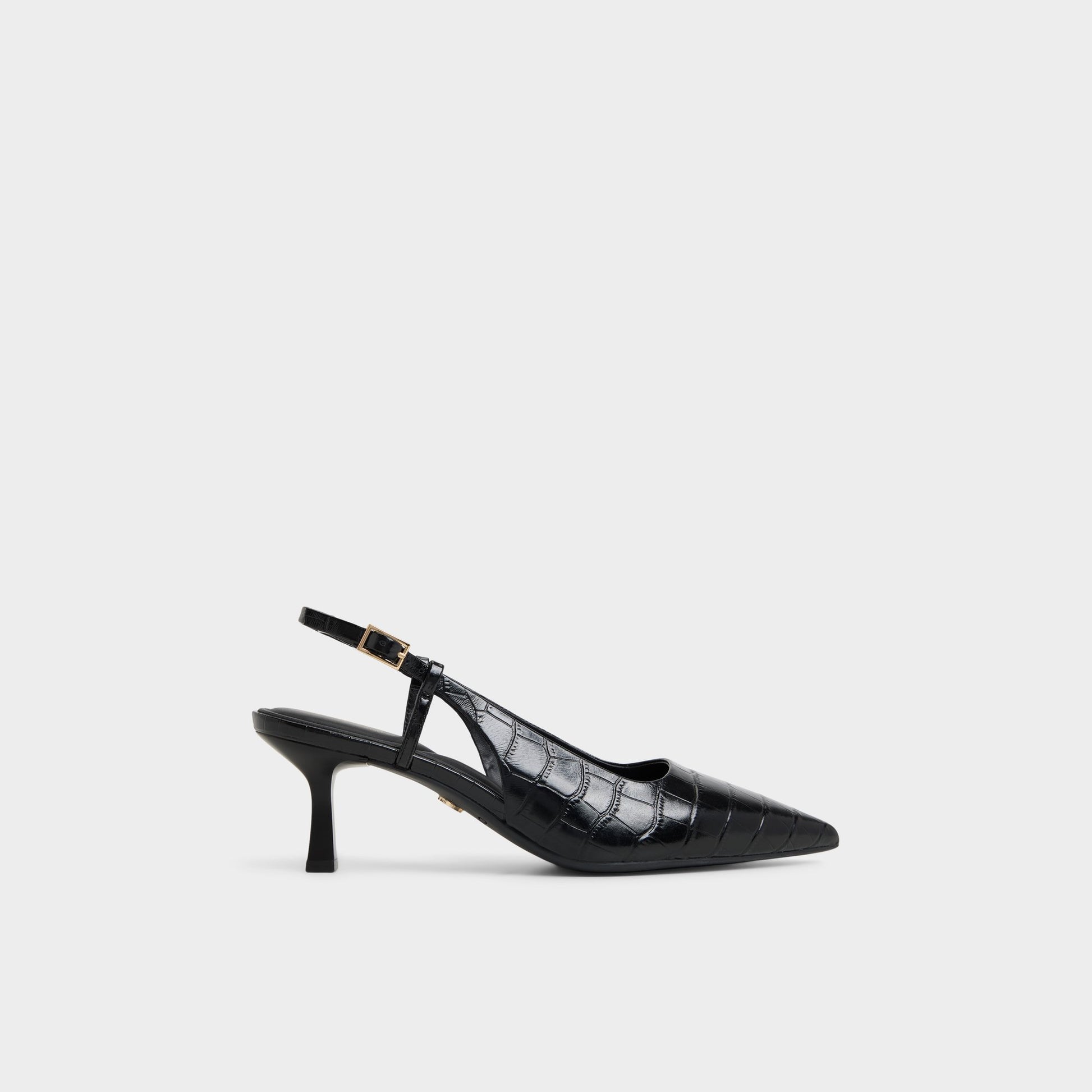 Main View of Black Adan Slingback heel for Womens