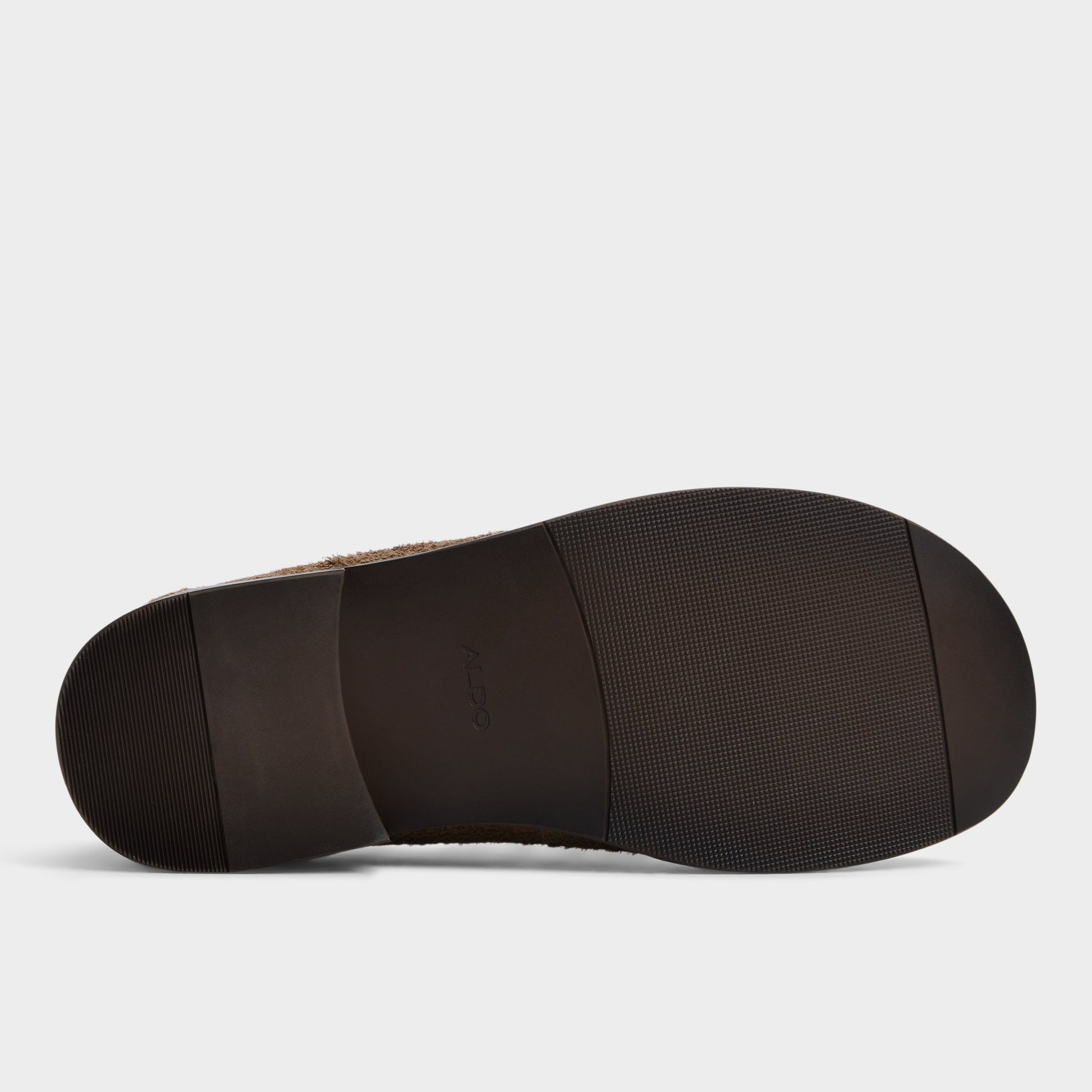 View of Open Brown Alexio Loafer's sole