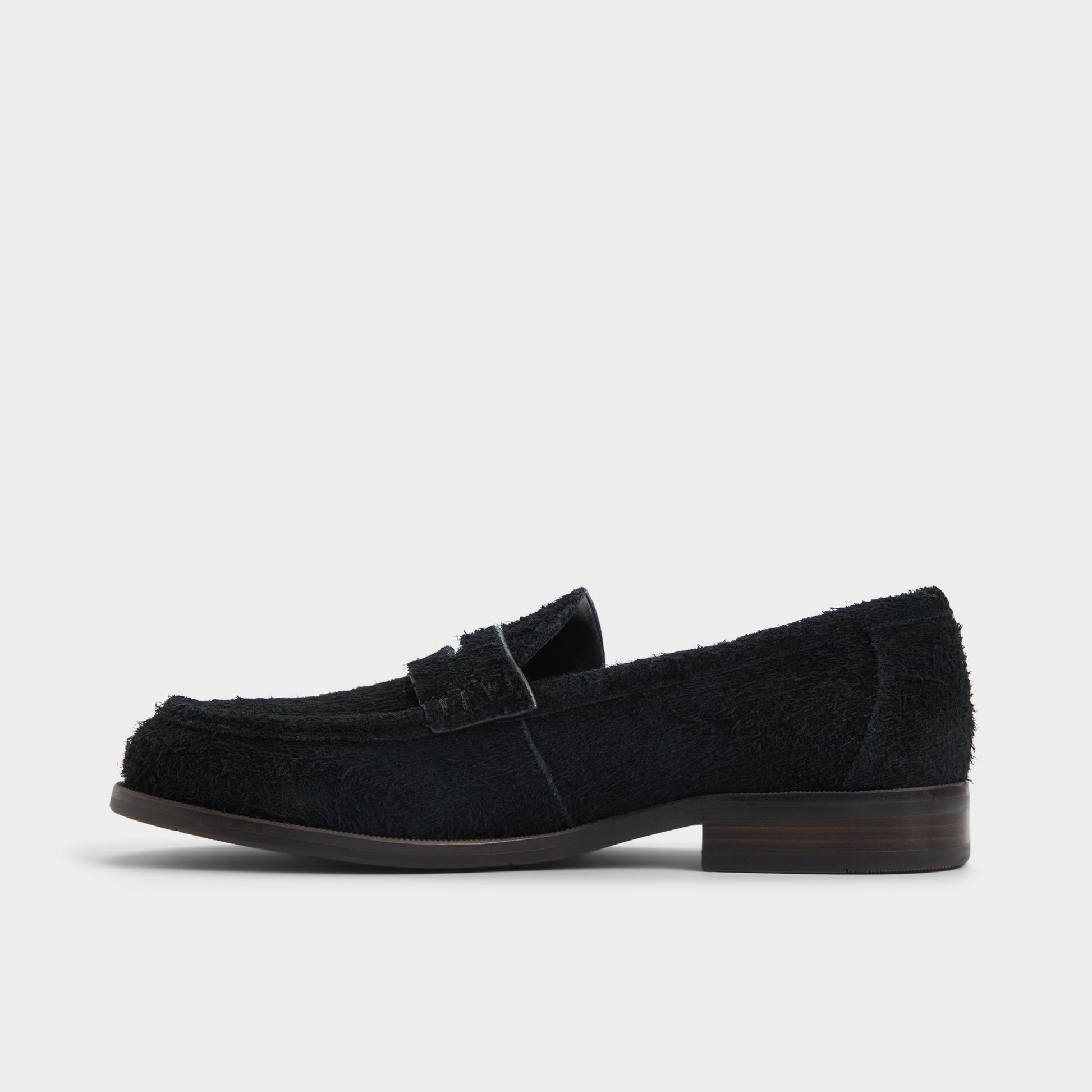 Side view of Black Alexio Loafer