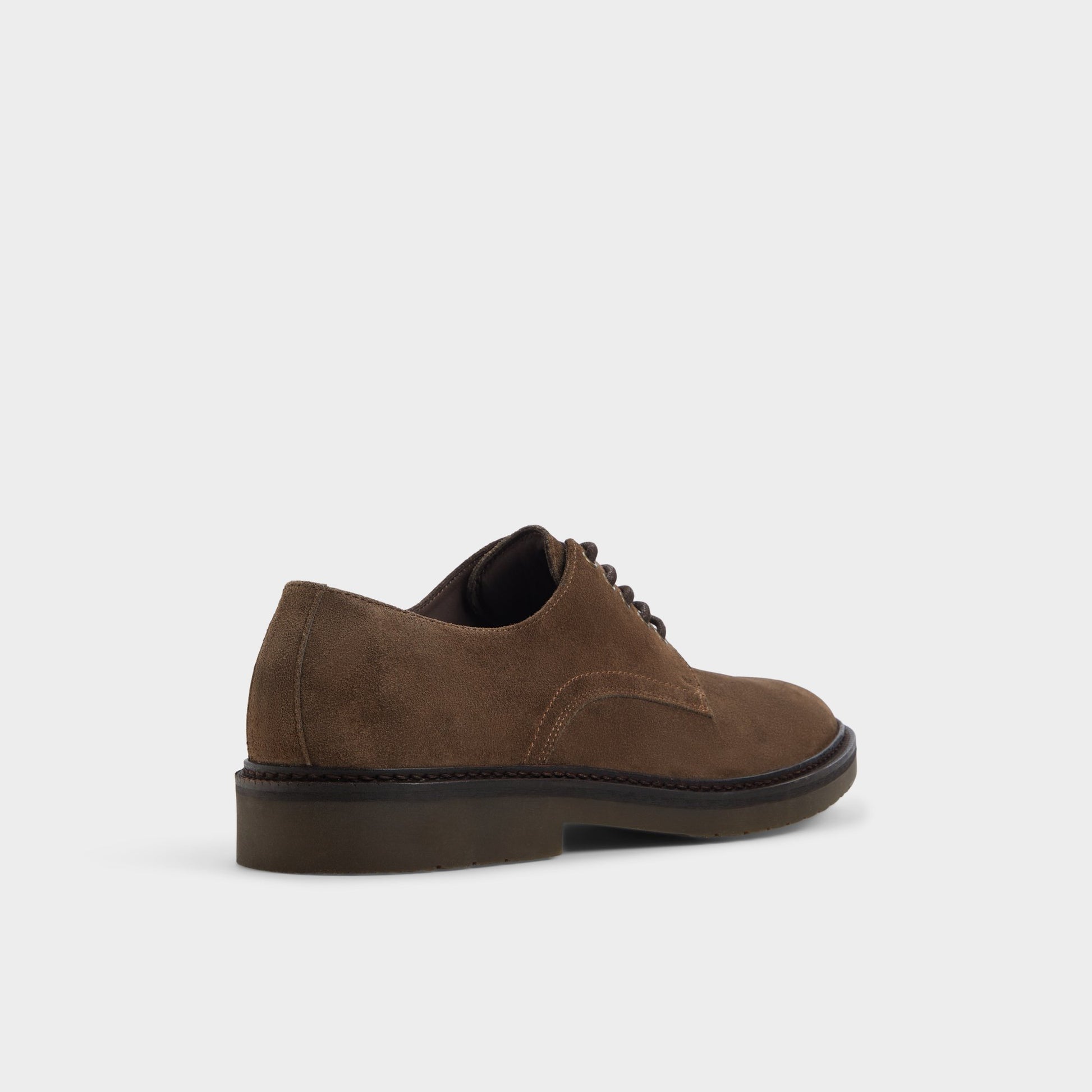 Three-quarter angle of Open Brown Piero Oxford shoe's back side