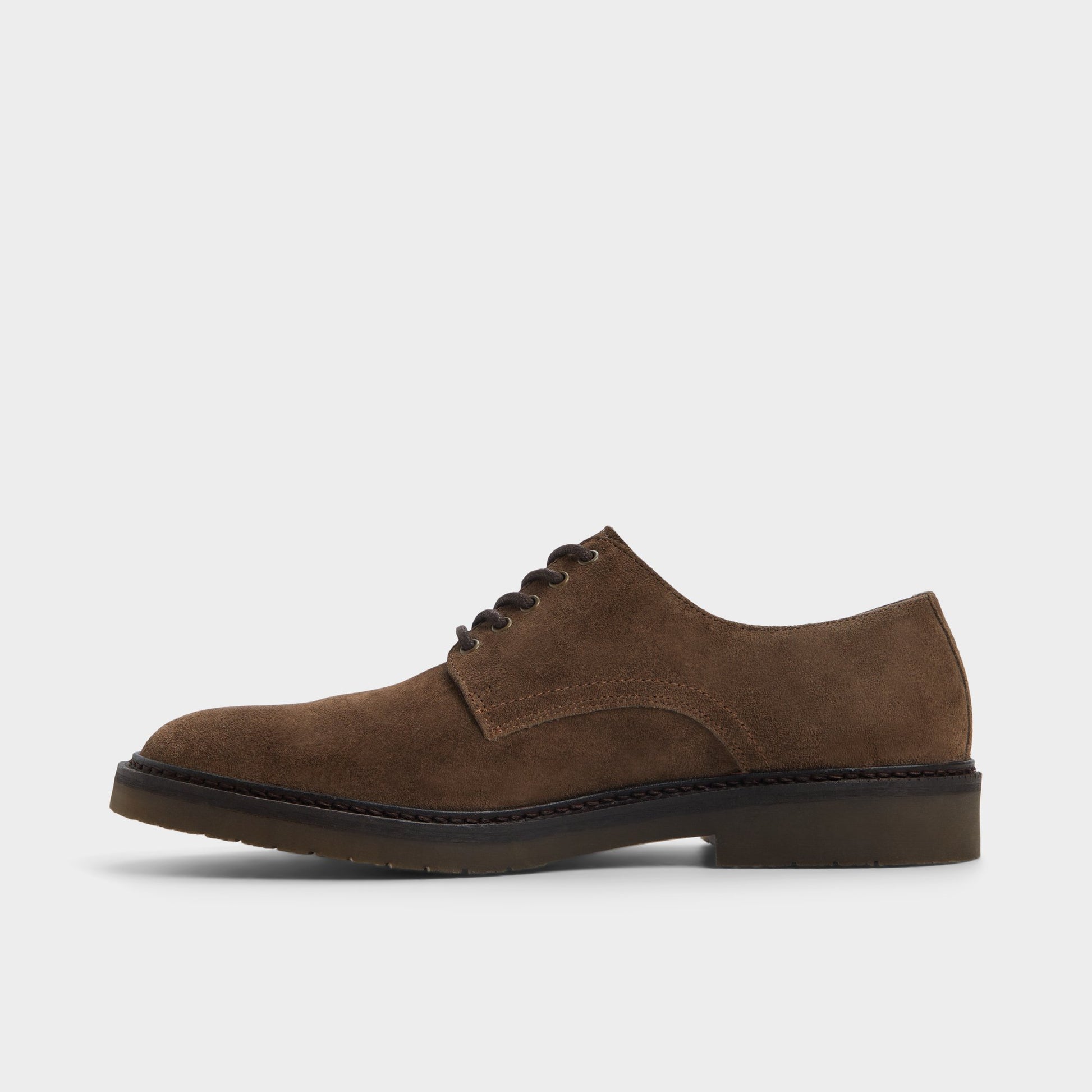 Side view of Open Brown Piero Oxford shoe