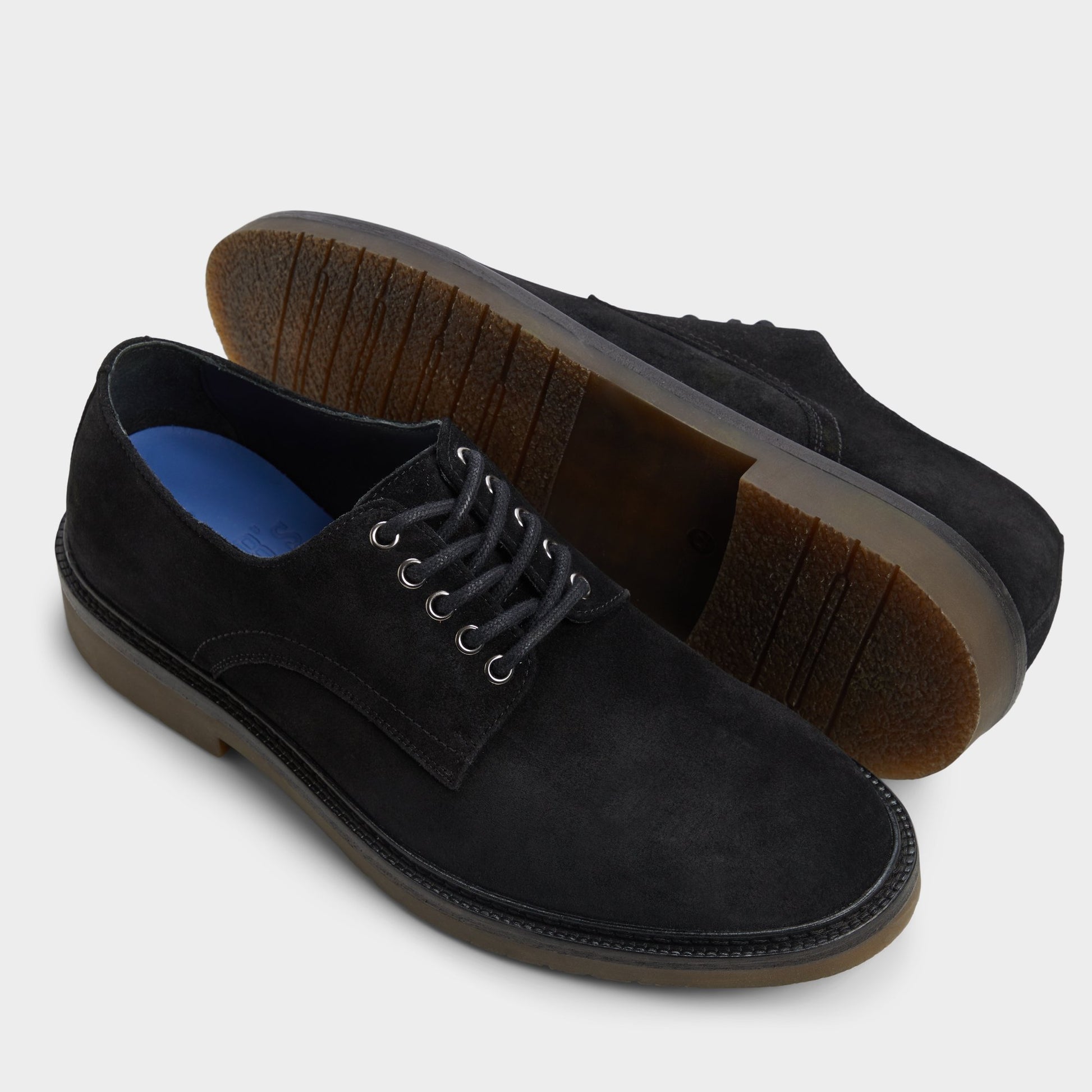 Highlighted view of a pair of Black Piero Oxford shoes