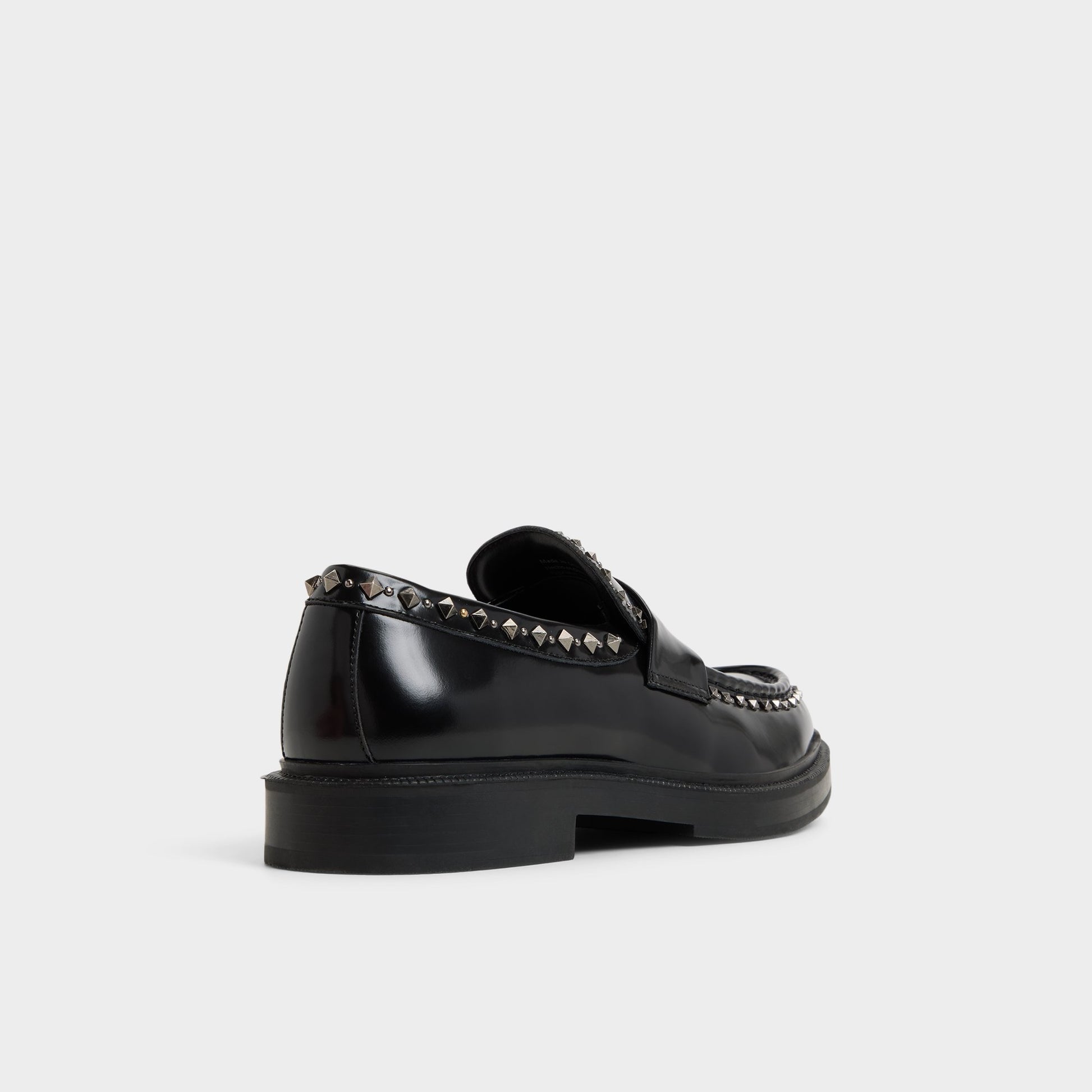 Three-quarter angle of Black Zollo Loafer's back side