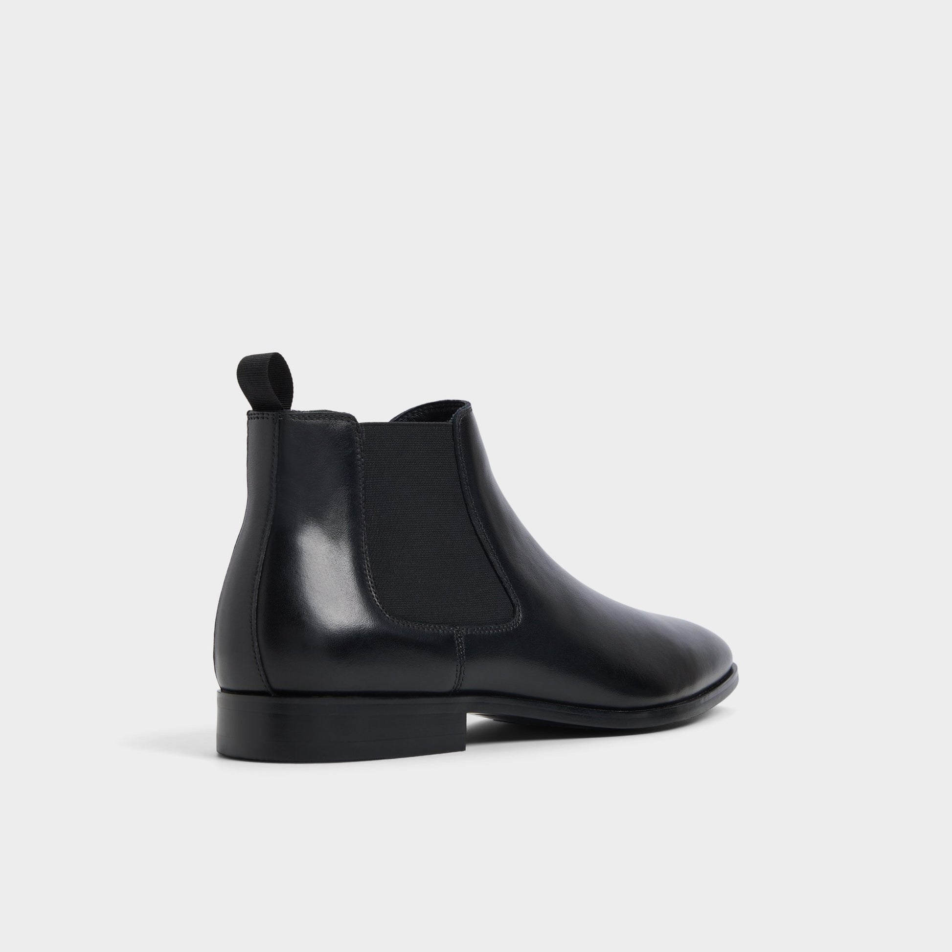 Three-quarter angle of Black Sosa Chelsea boot's back side