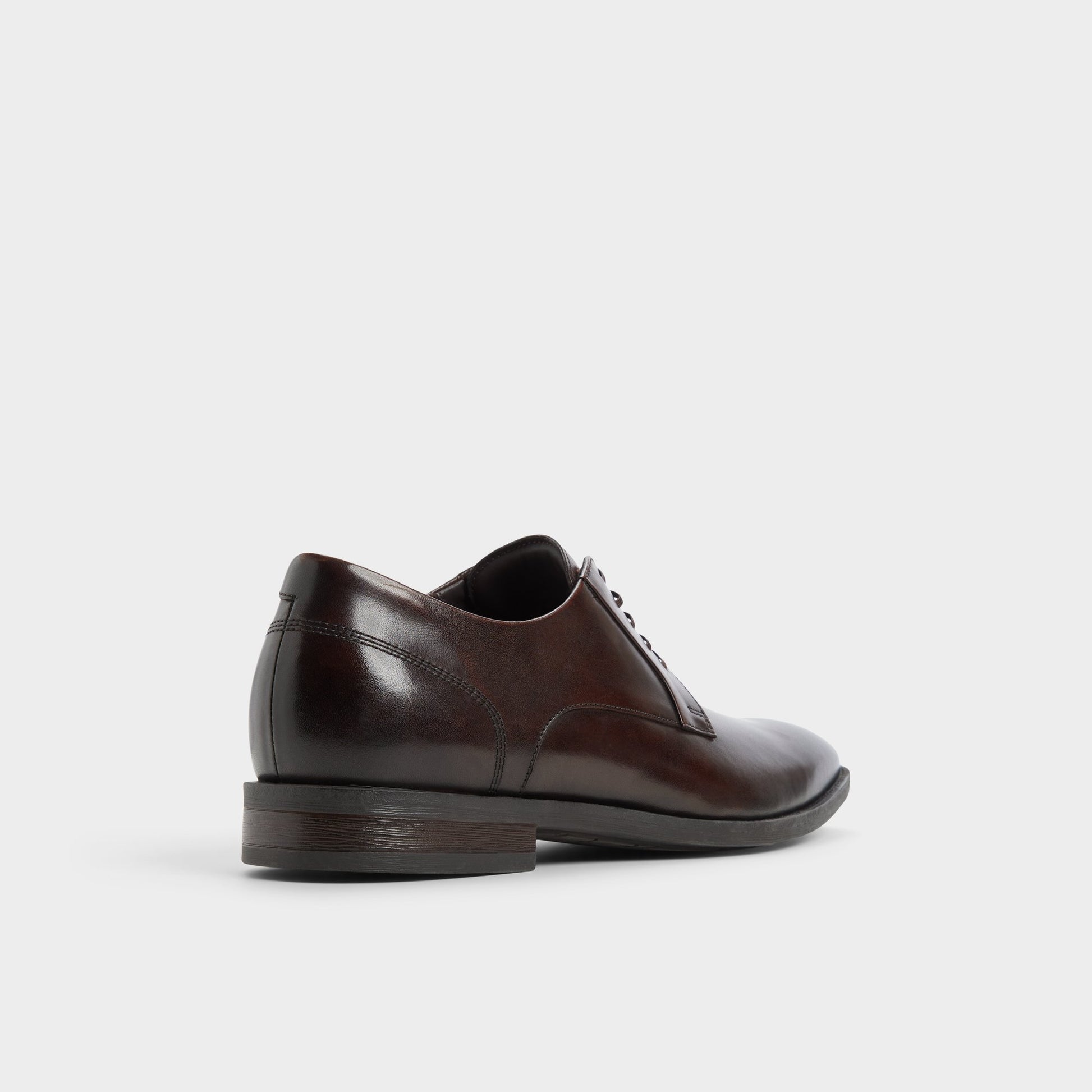 Three-quarter angle of Medium Brown Teodoro Derby shoe's back side