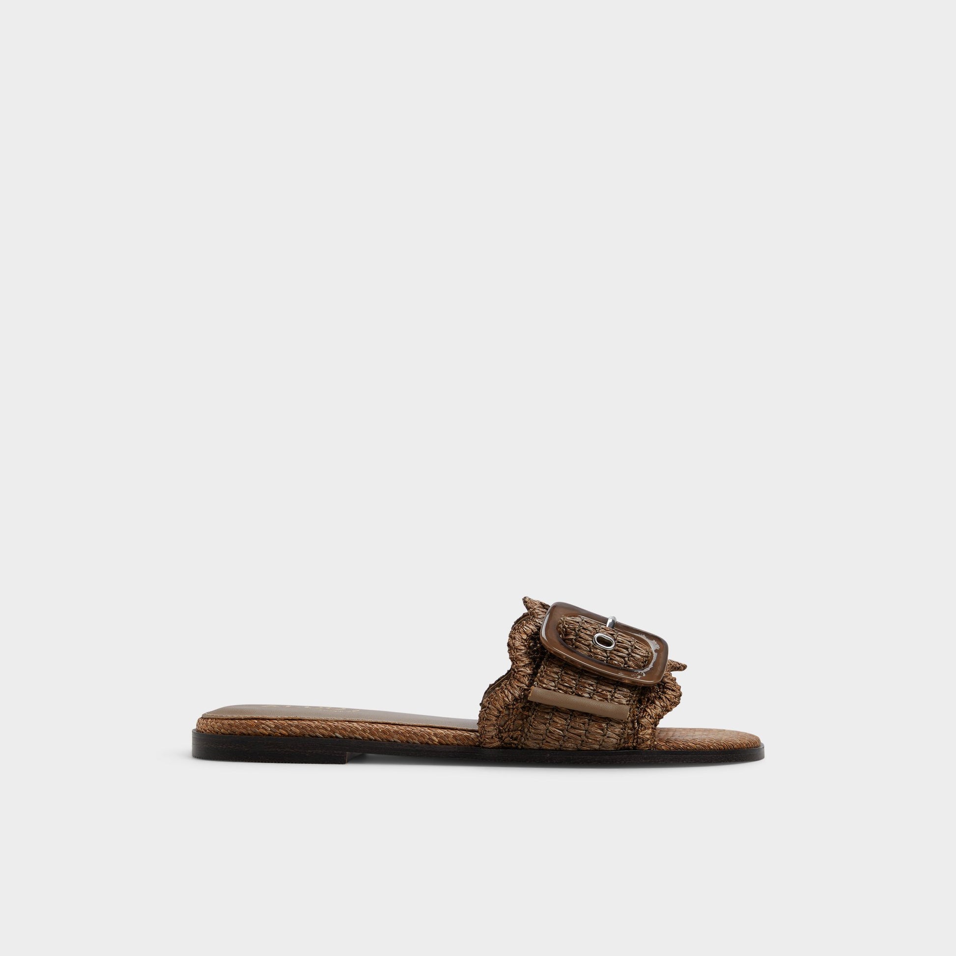 Main View of Light brown Wavysally Slide sandal for Womens