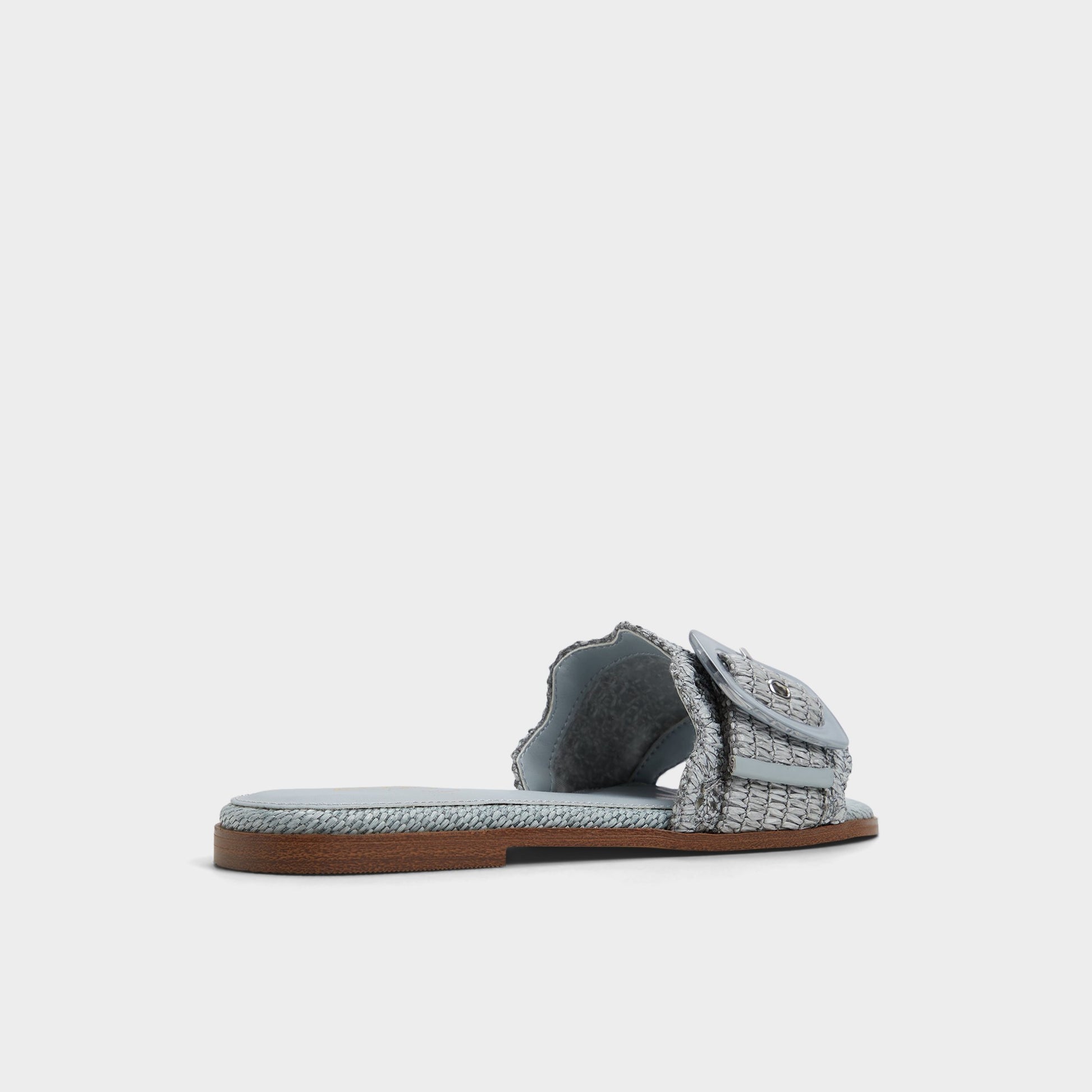 Three-quarter angle of Other blue Wavysally Slide sandal's back side