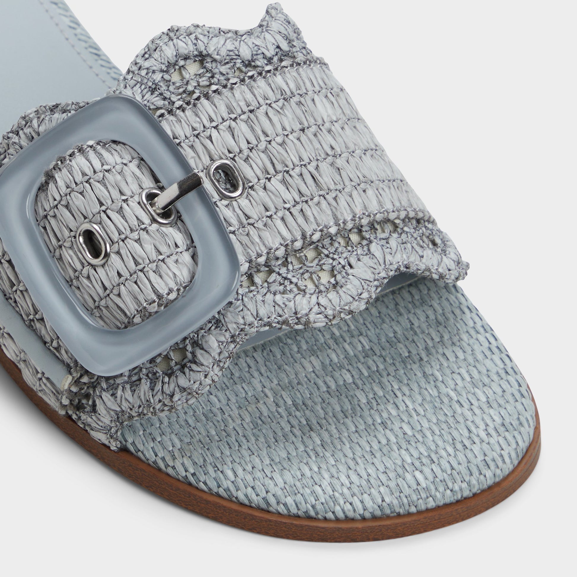 Close-up of the Other blue Wavysally Slide sandal