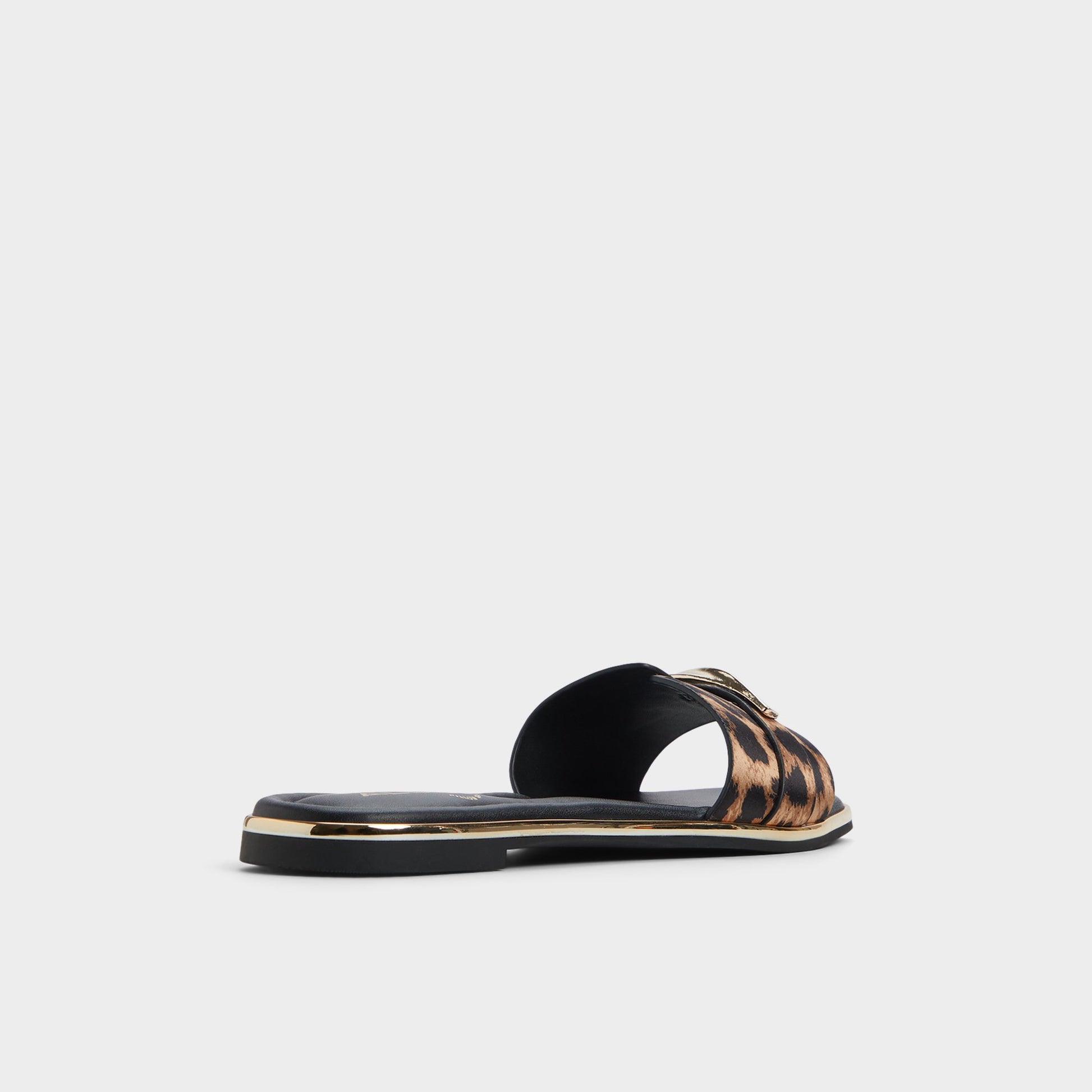 Three-quarter angle of Brown Multi Darlina Slide sandal's back side