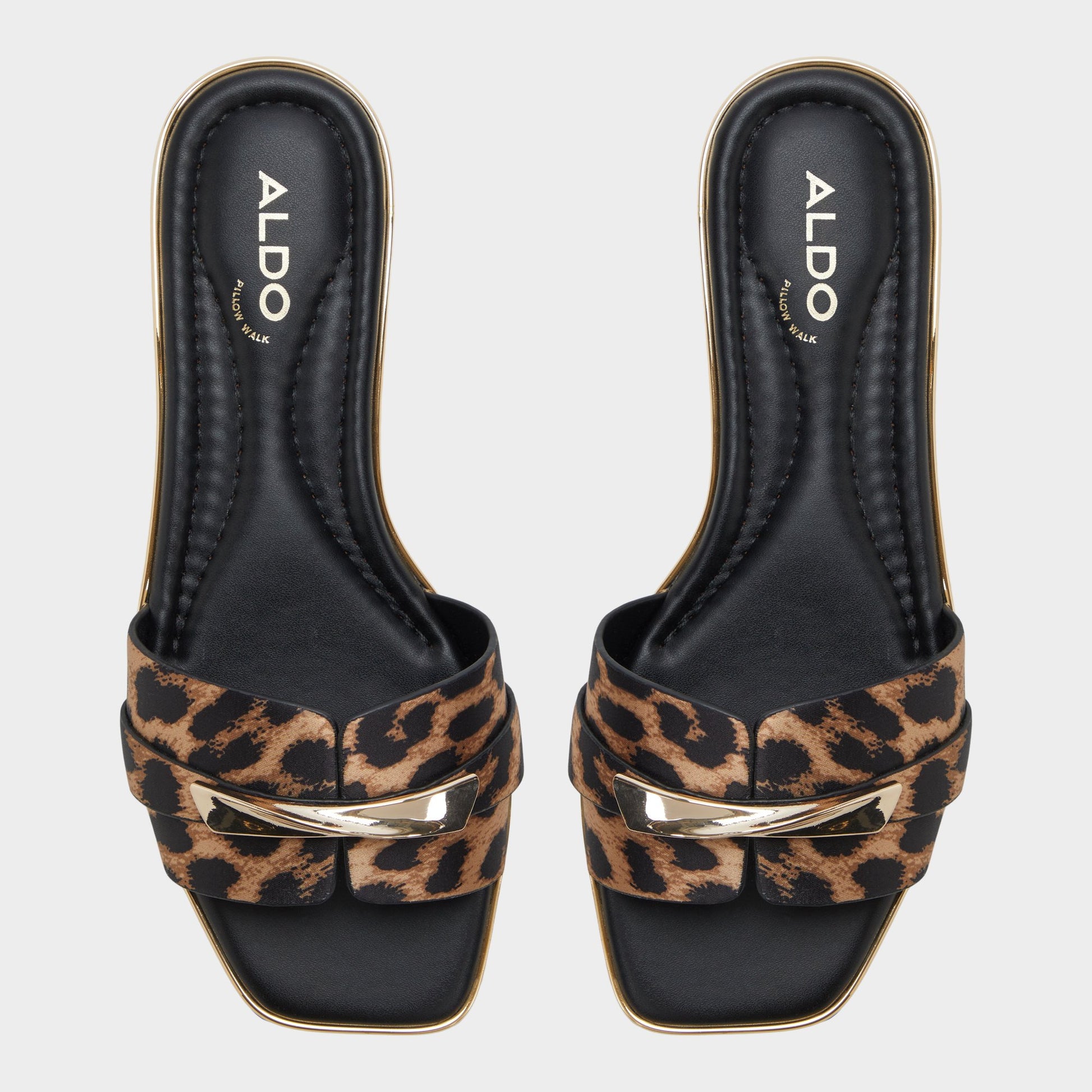 Top-down view of the Brown Multi Darlina Slide sandal