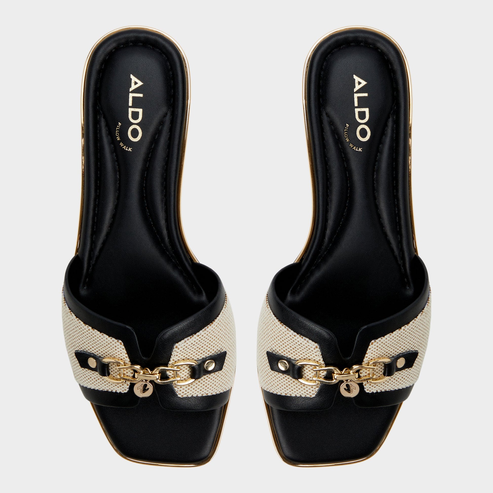 Top-down view of the Natural Alamassi Slide sandal