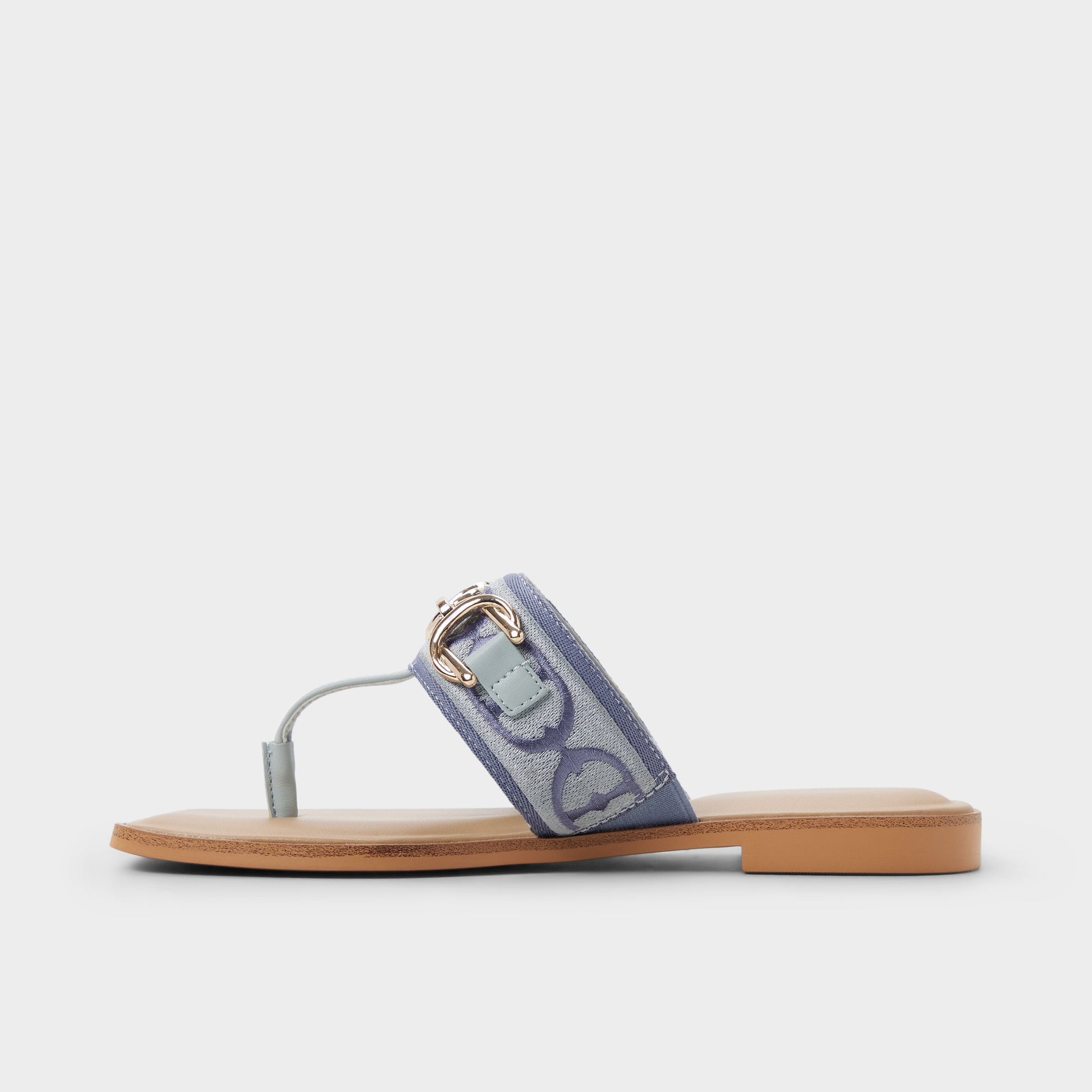 Side view of Other Blue Coralynna T-strap sandal
