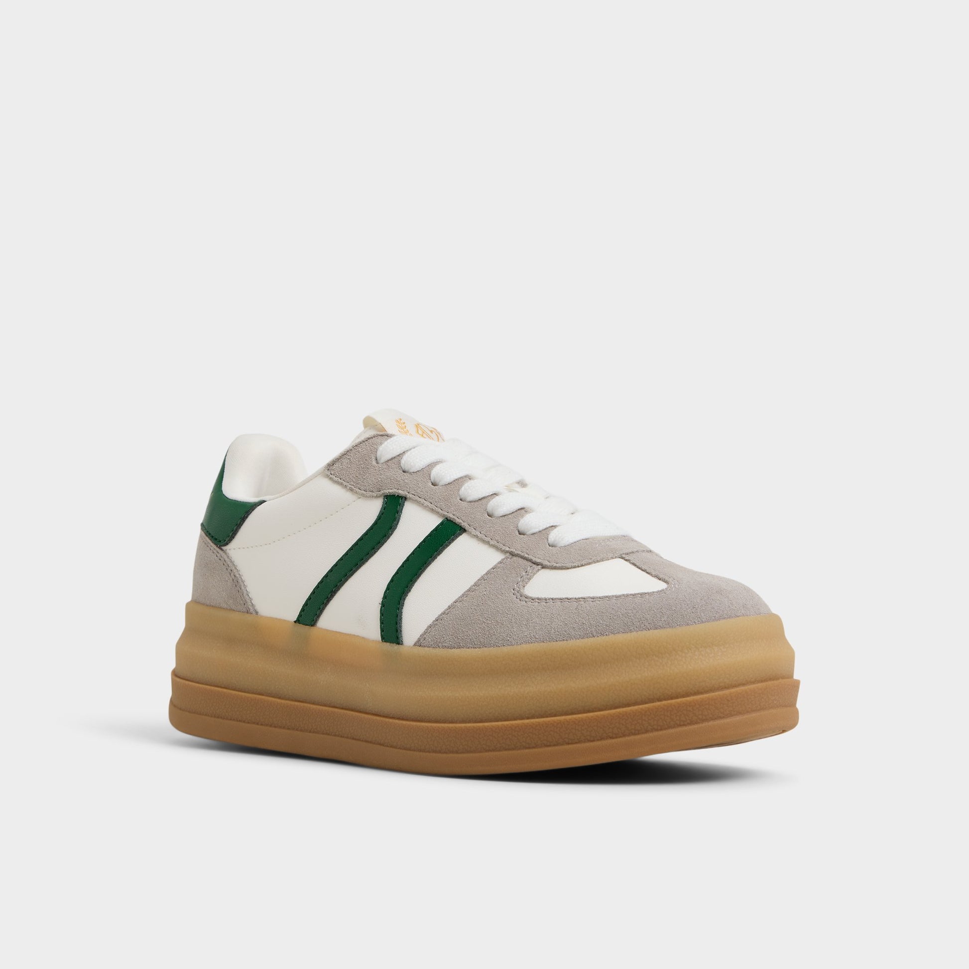 Angle de trois quarts de la face avant de Combo Blanc Elabrintar Sneaker bas