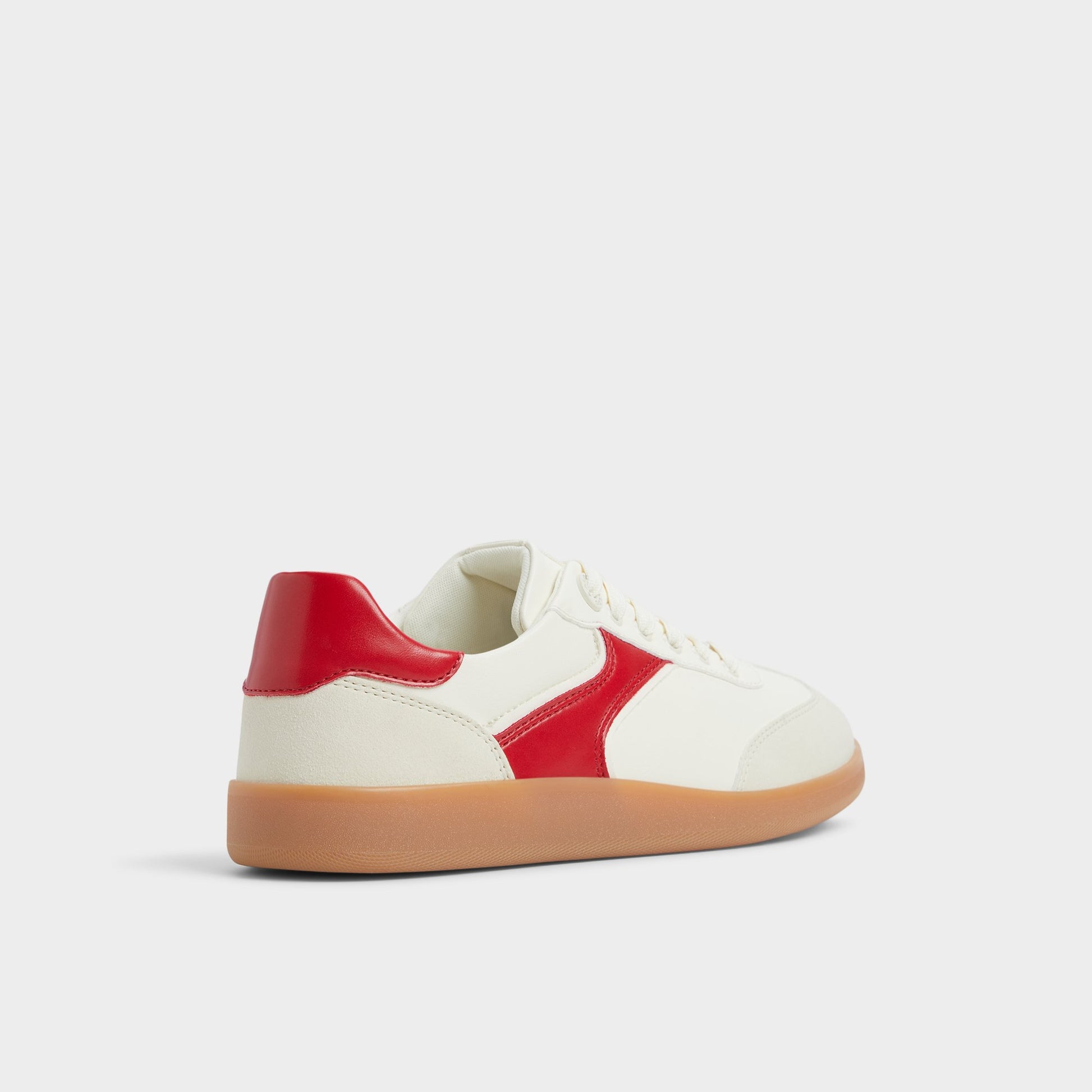 Angle de trois quarts de l'arrière de Combo Blanc Erilg Sneaker bas