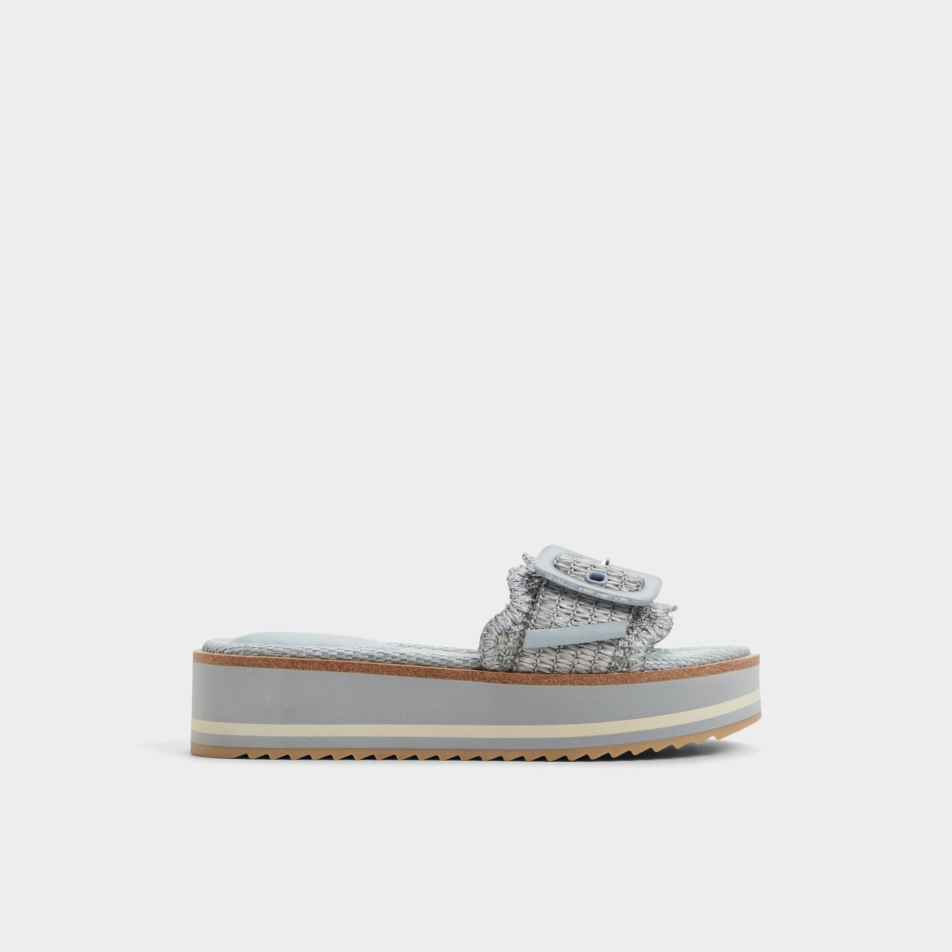 Main View of Other Blue Wavynelly Slide sandal for Womens