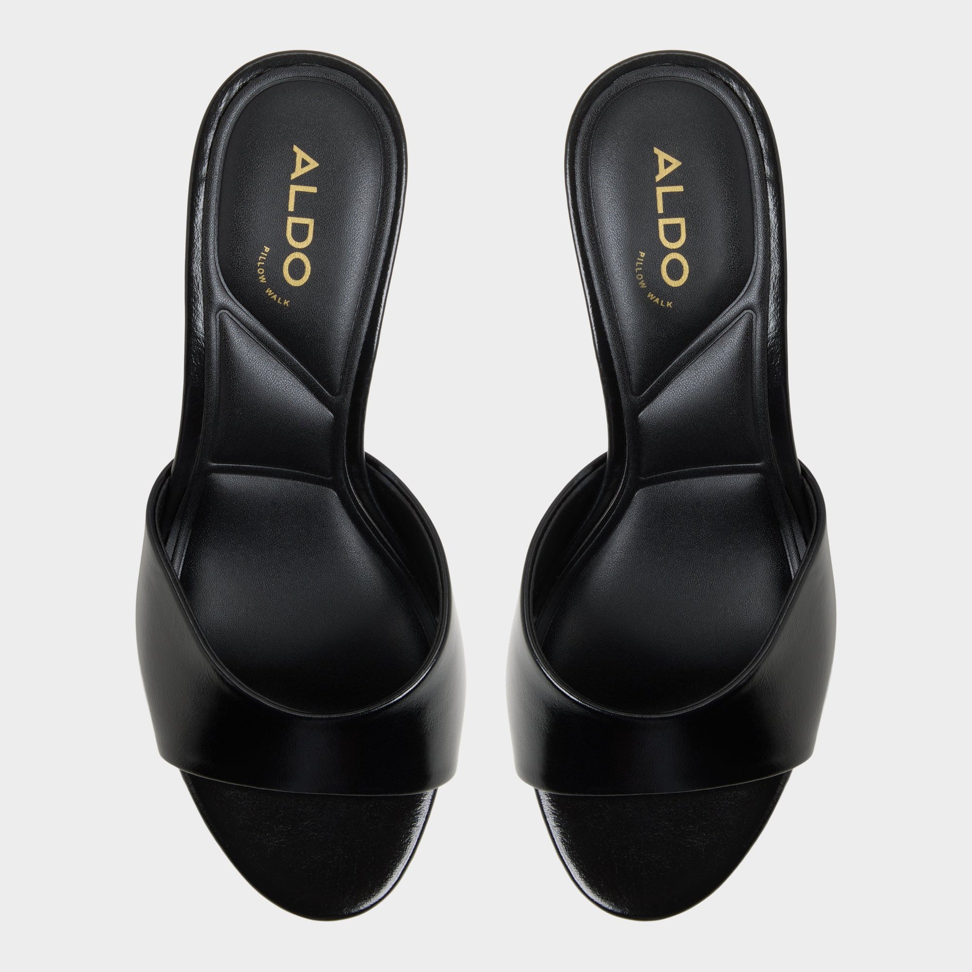 Top-down view of the Black Annaberaen Heeled mule