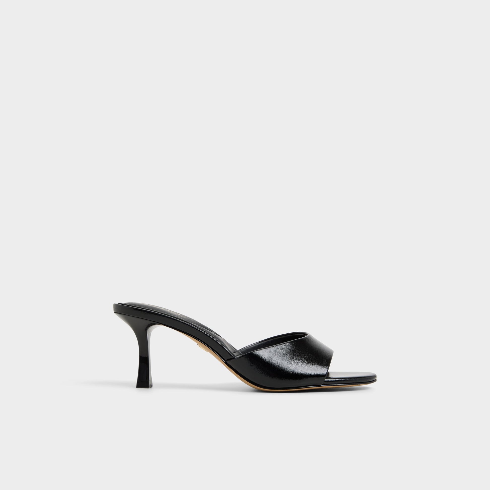 Main View of Black Annaberaen Heeled mule for Womens