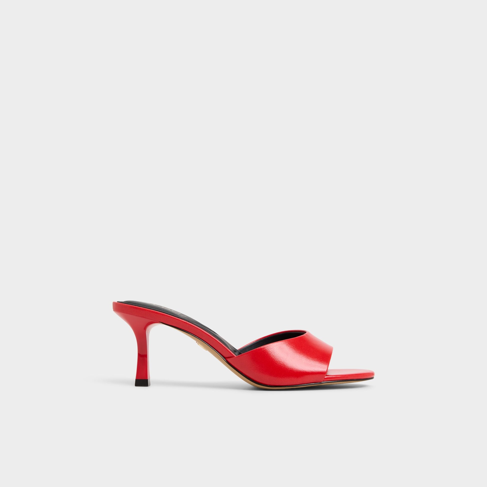 Main View of Bright red Annaberaen Heeled mule for Womens