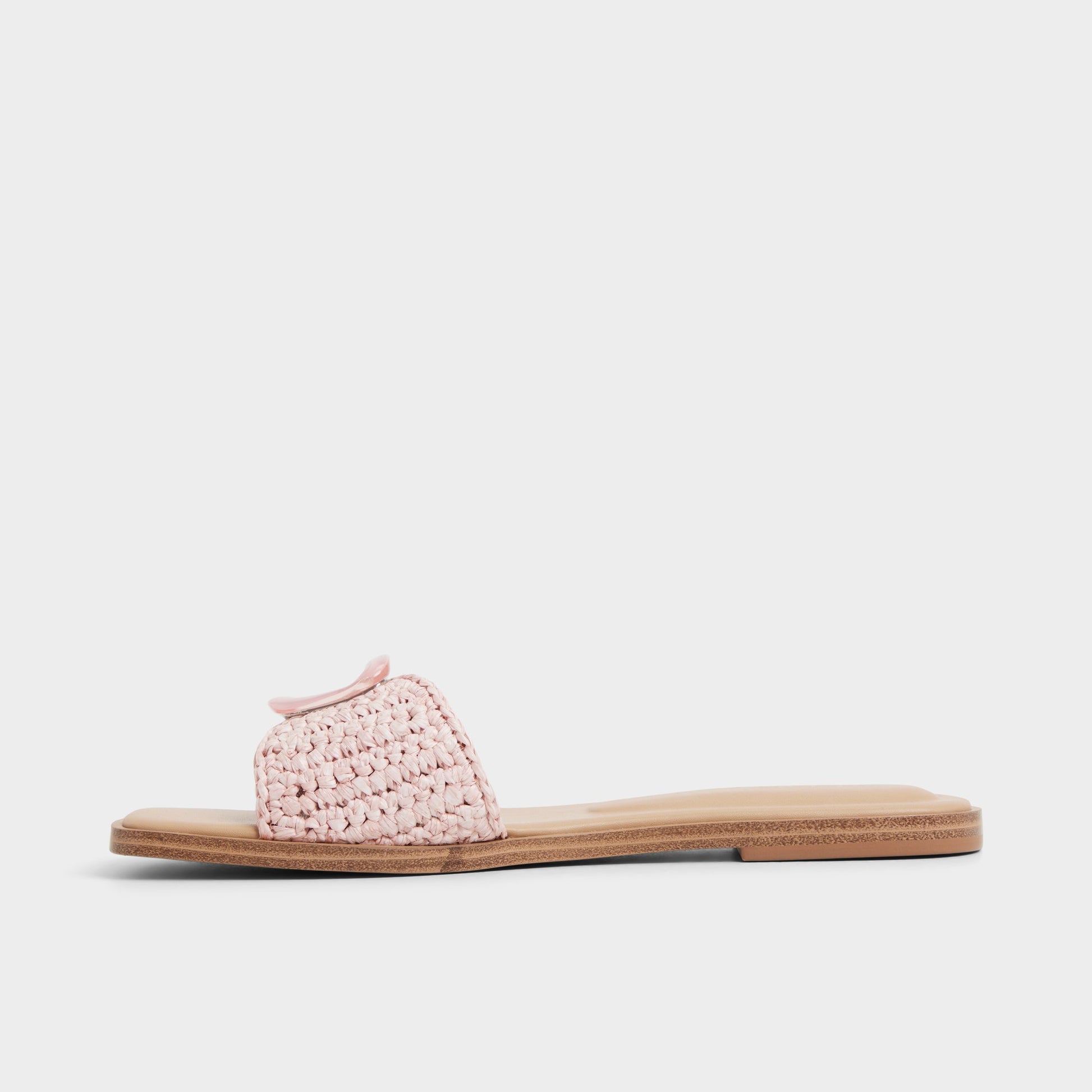 Side view of Other pink Tidella Slide sandal