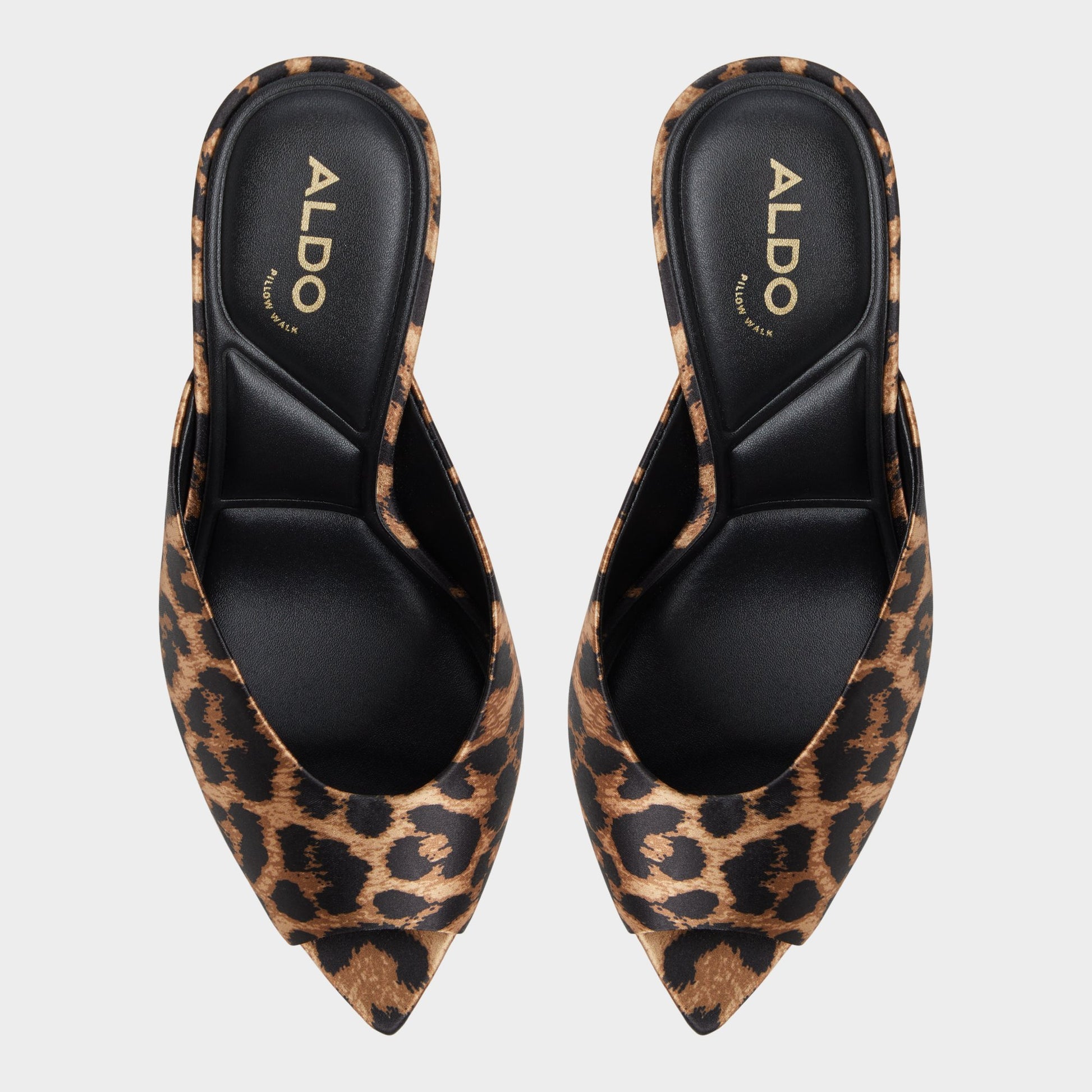 Top-down view of the Brown Multi Elenara Heeled mule