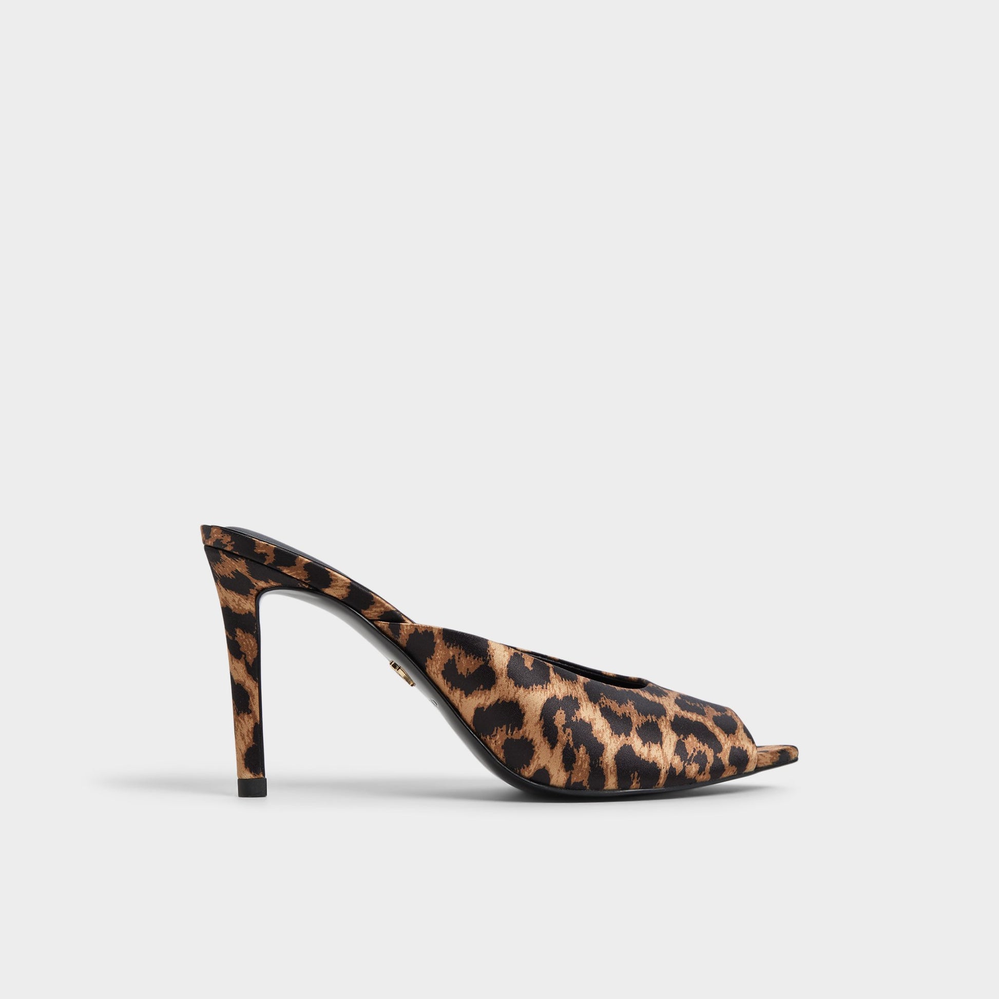 Main View of Brown Multi Elenara Heeled mule for Womens