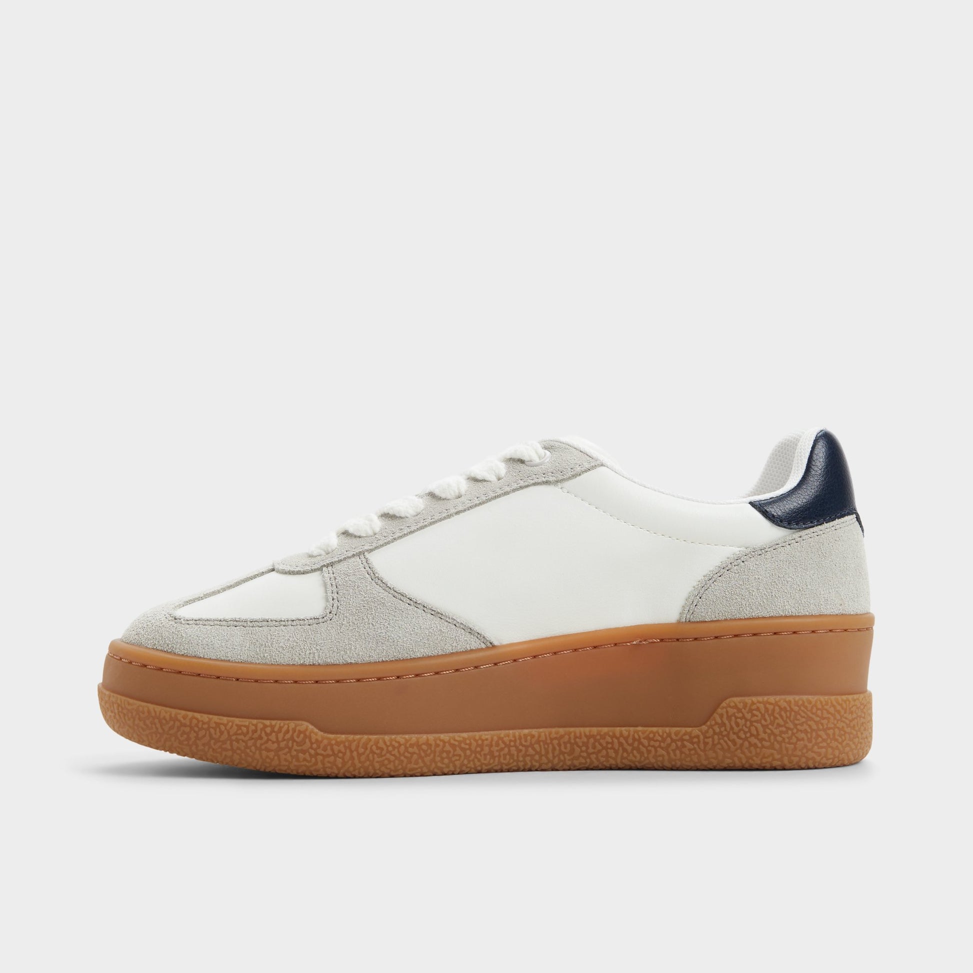 Side view of White/Grey Deevale Sneaker