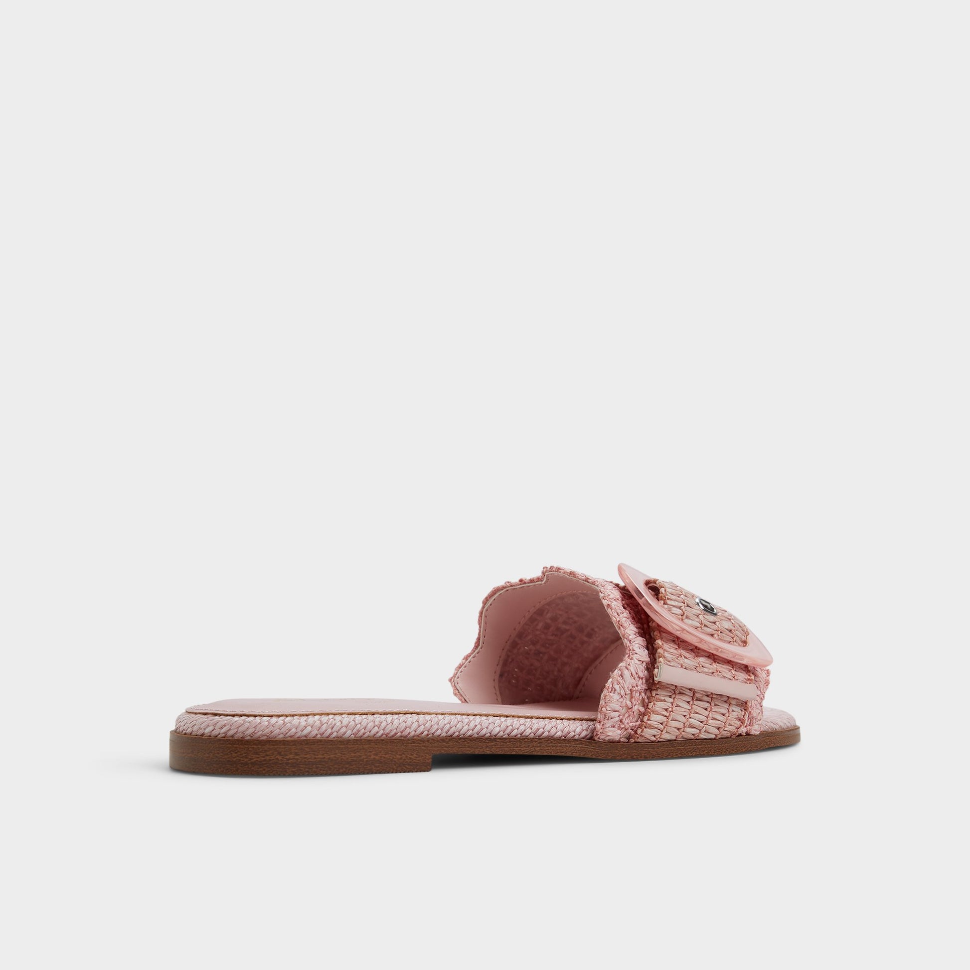 Three-quarter angle of Other pink Wavysally Slide sandal's back side