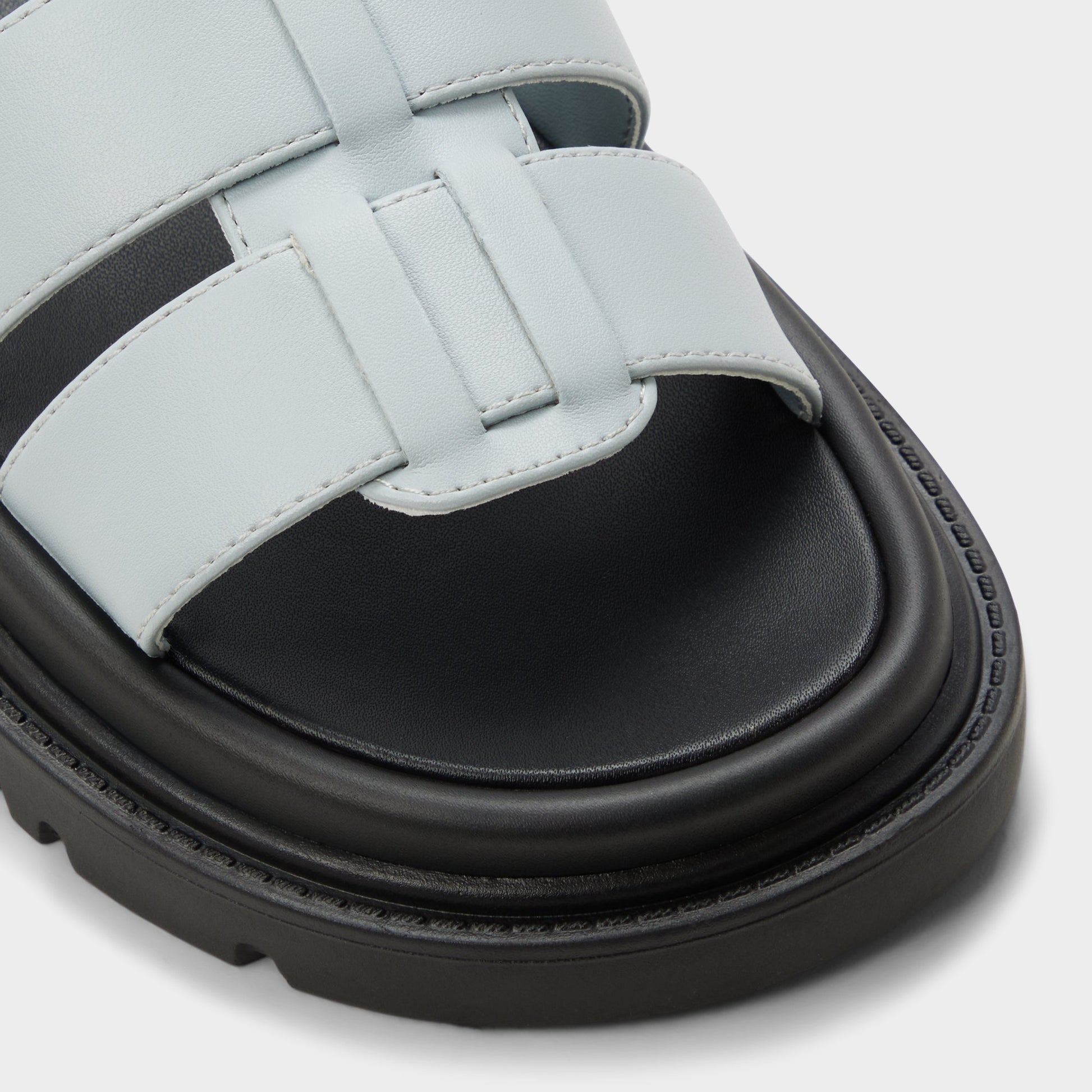 Close-up of the Other Blue Linettie Gladiator sandal