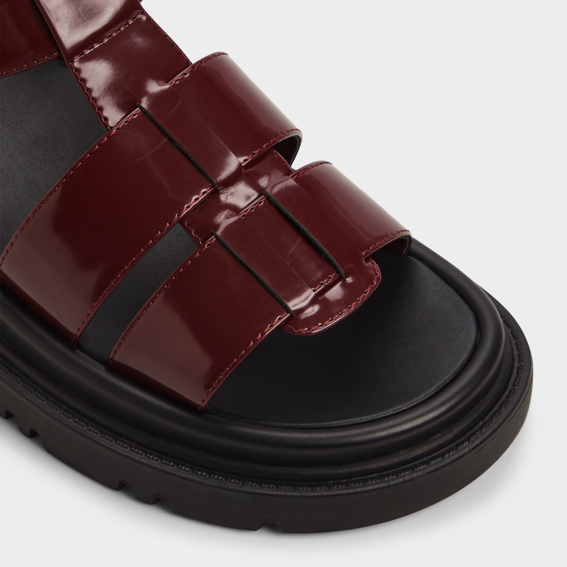 Close-up of the Other Red Linettie Gladiator sandal