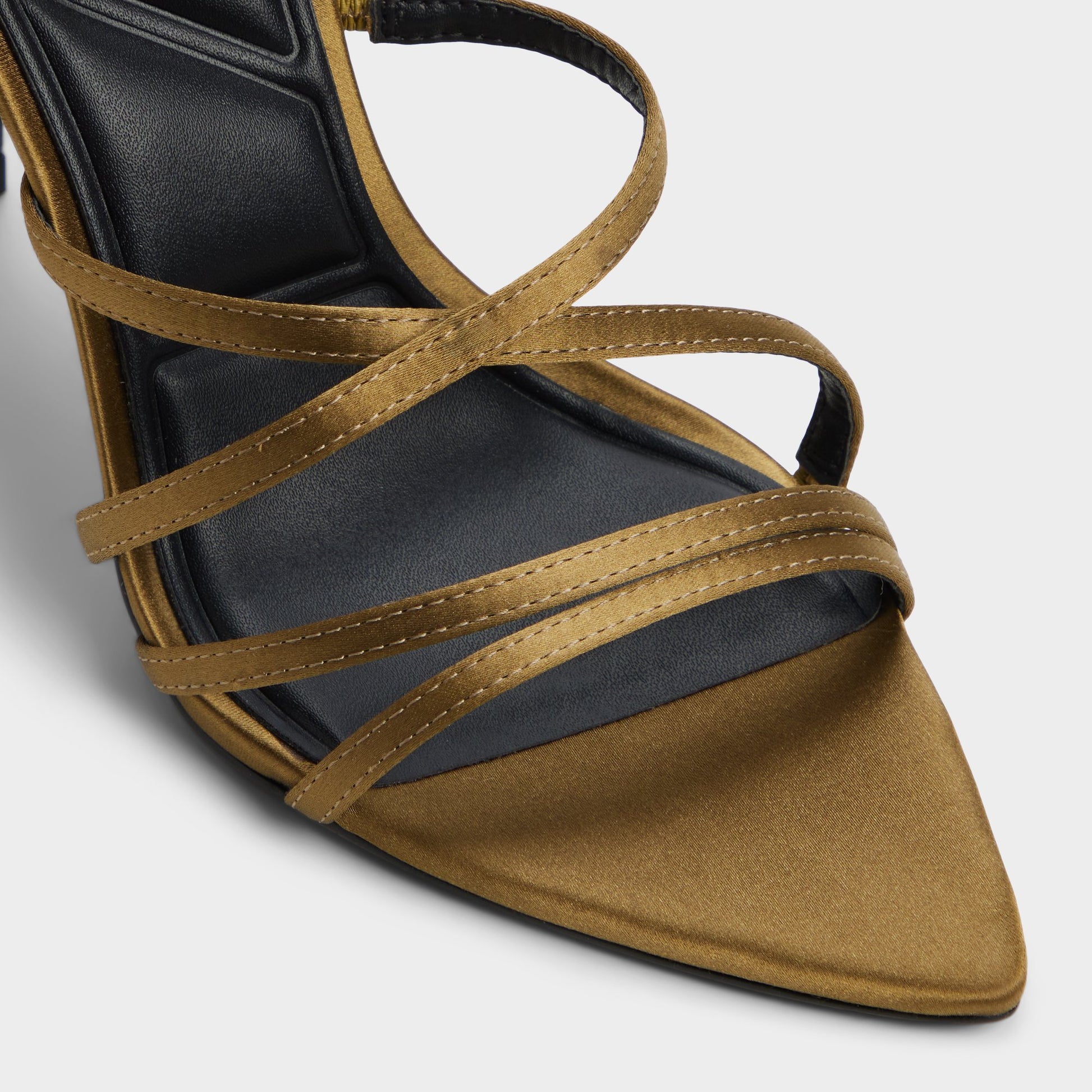 Close-up of the Other Green Solania Strappy heeled sandal