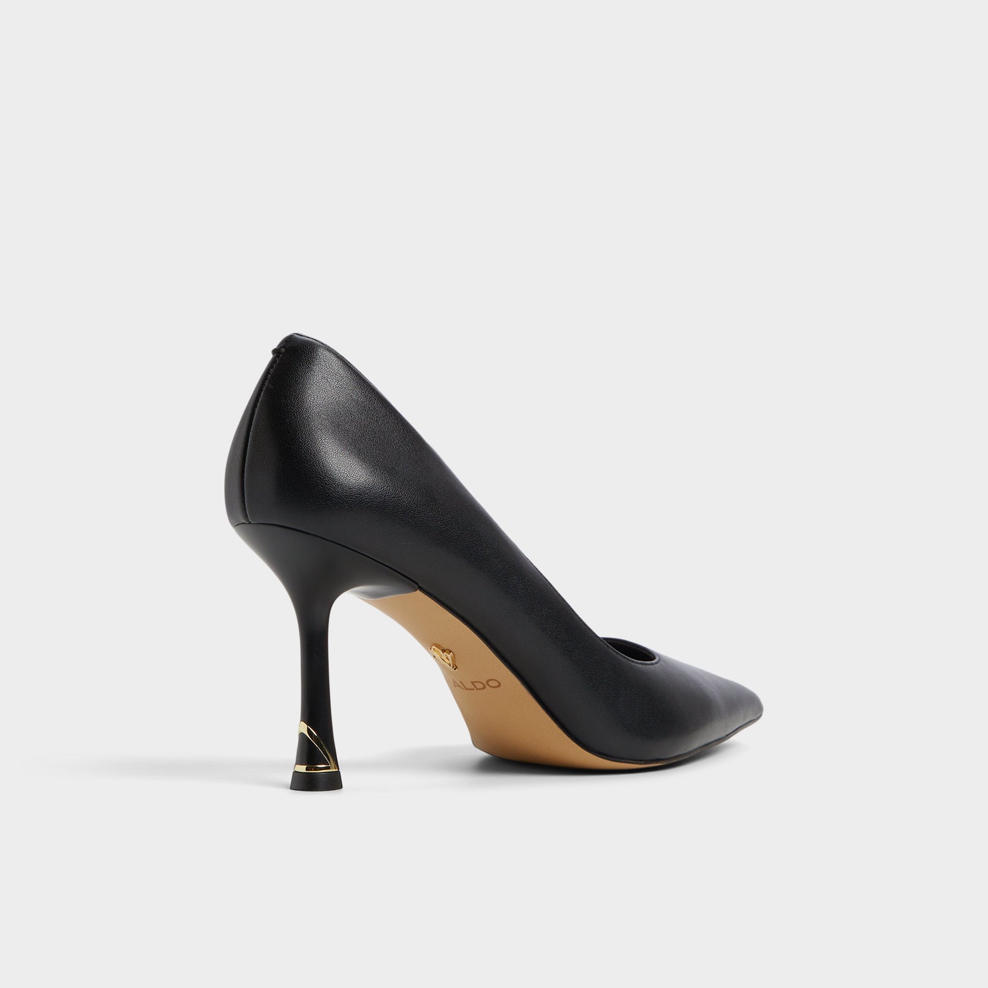 Three-quarter angle of Black Livianna Pump's back side