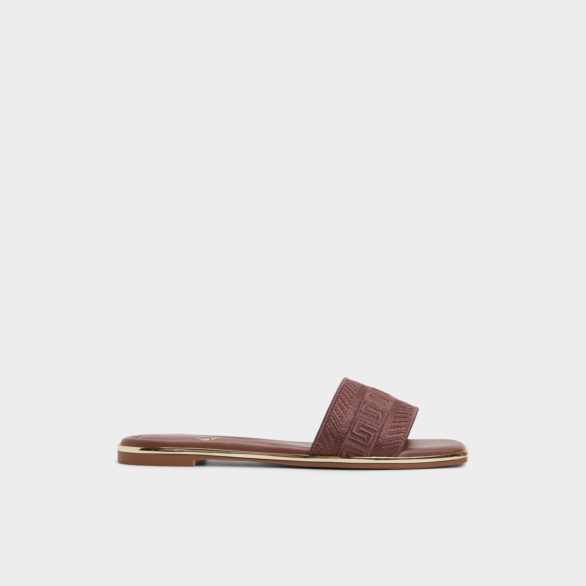 Main View of Medium Brown Oceania Slide sandal for Womens