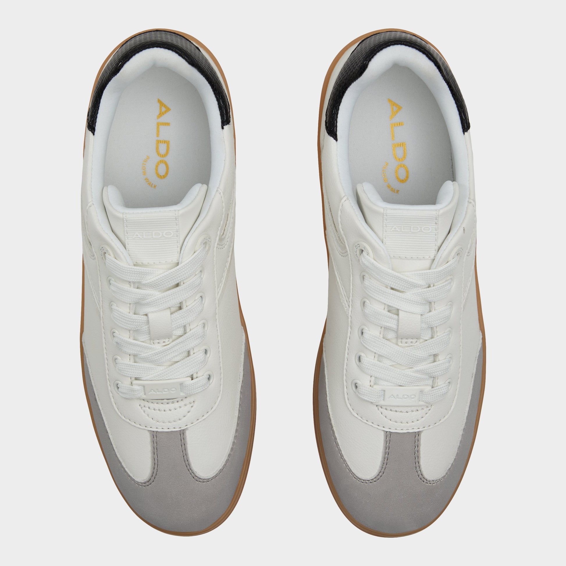 Top-down view of the White/Black Erilg-xt Sneaker