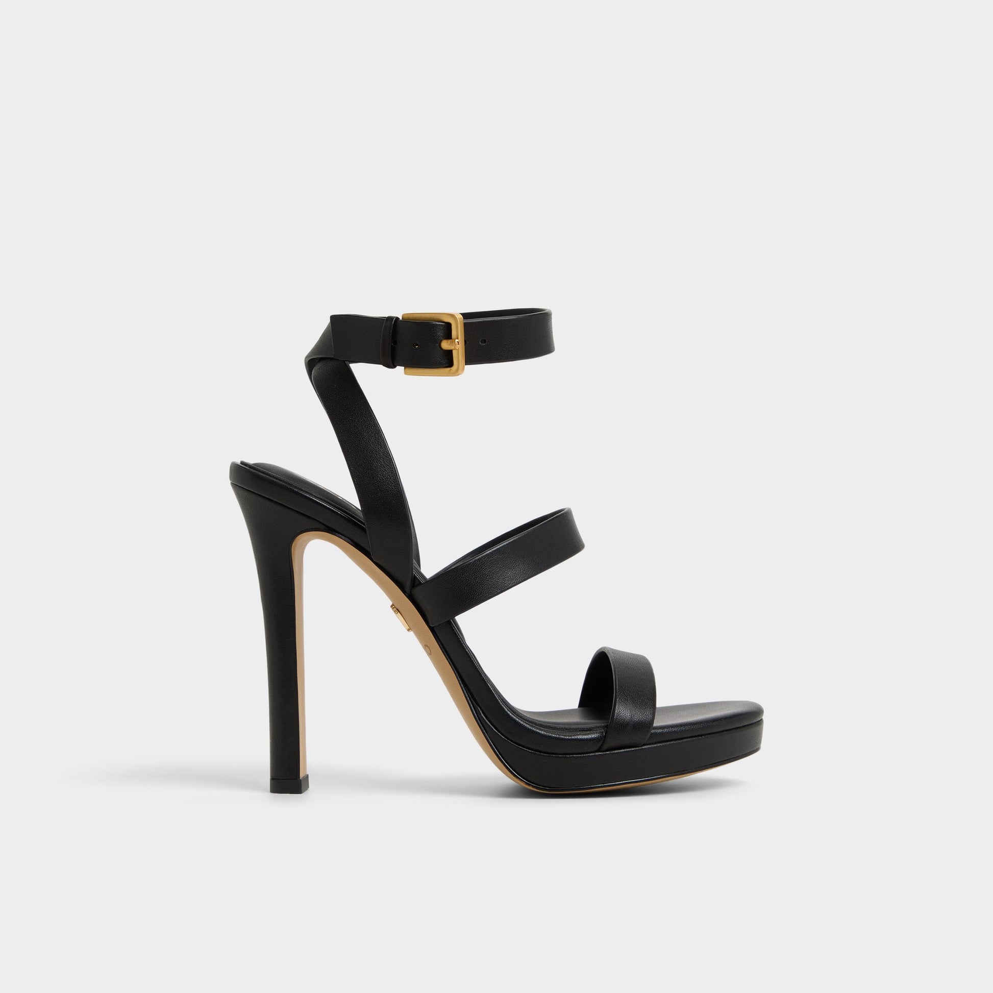 Main View of Black Kardy Strappy heeled sandal for Womens
