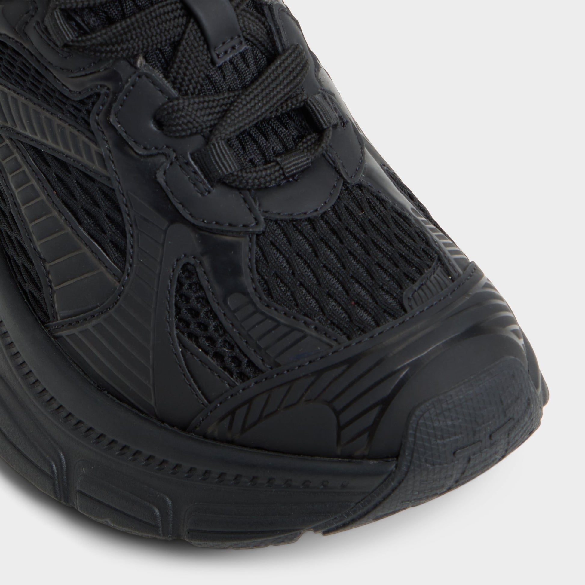 Close-up of the Black Powerplay Sneaker