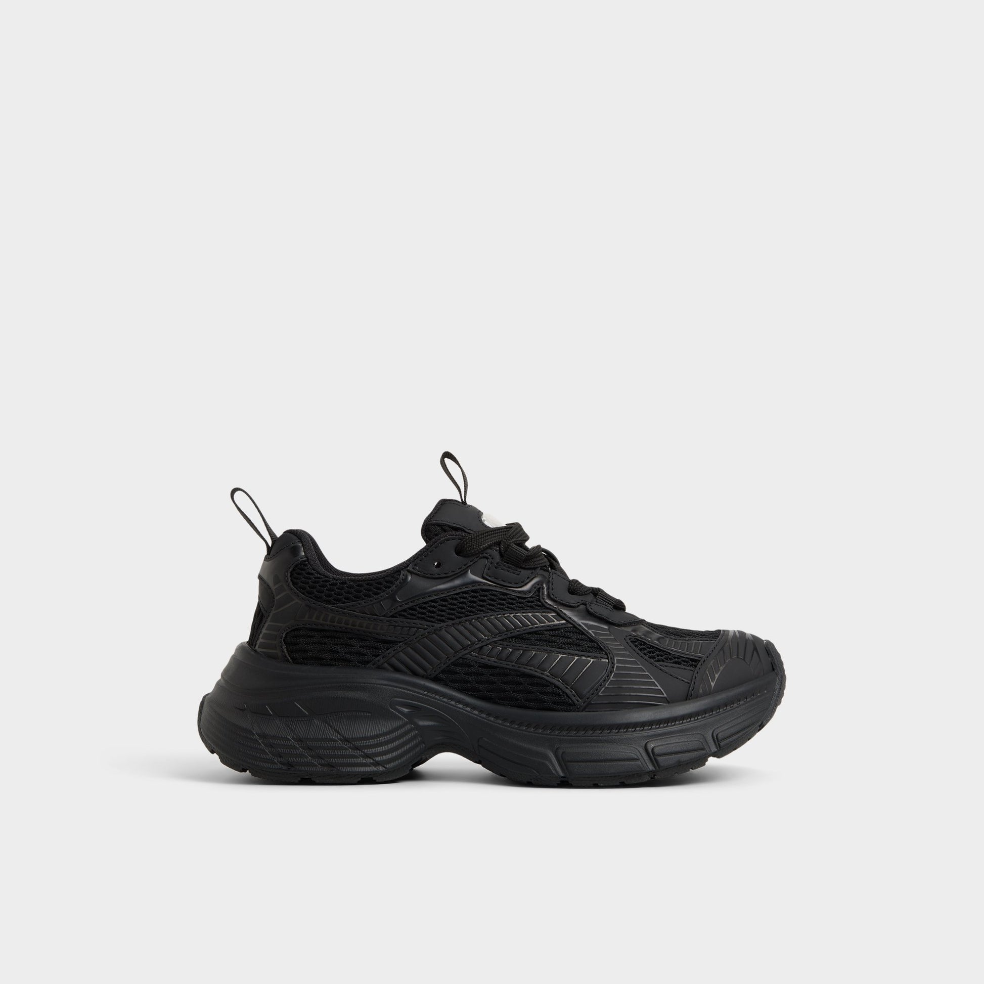 Main View of Black Powerplay Sneaker for Womens
