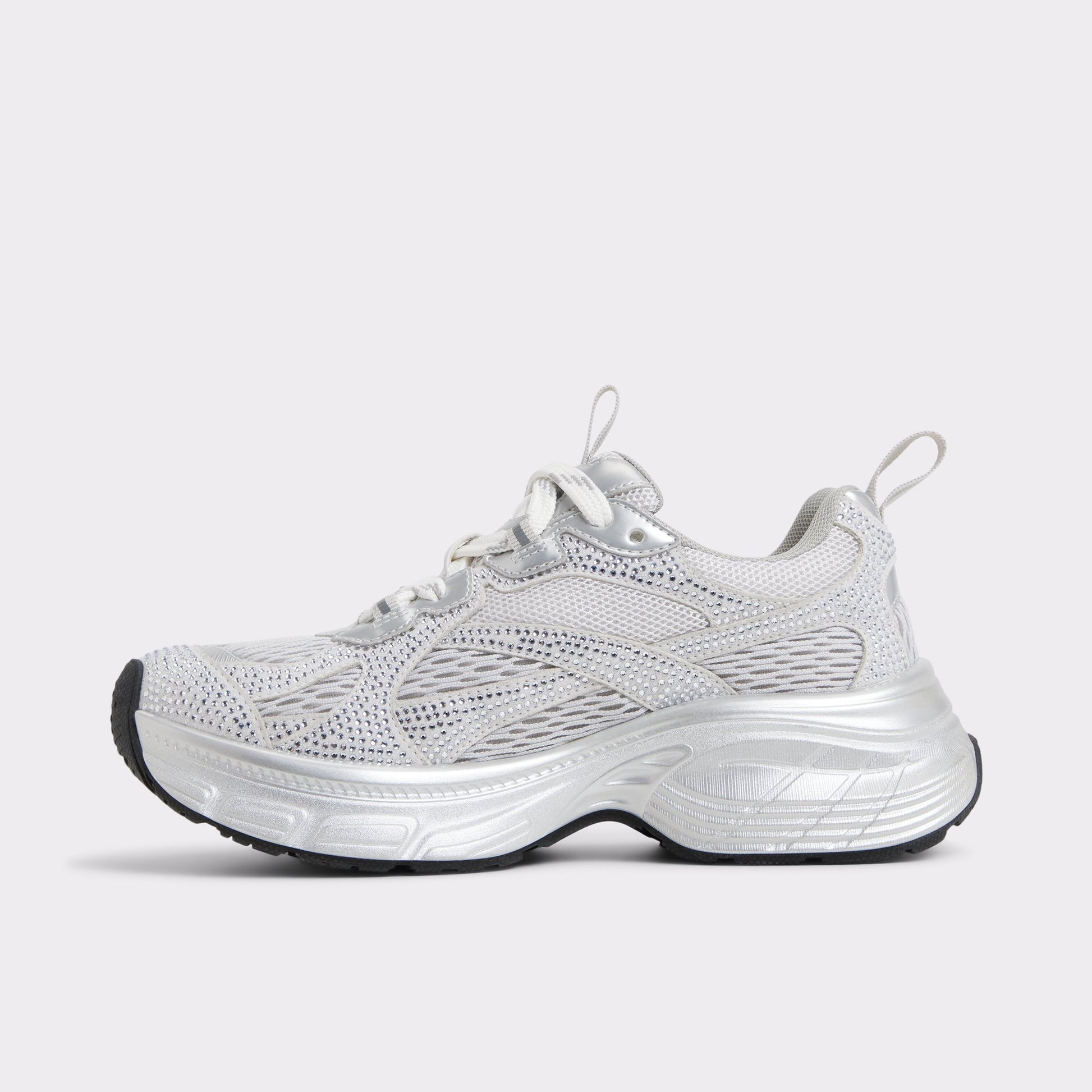 Vue latérale de Argent Powerplay Sneaker