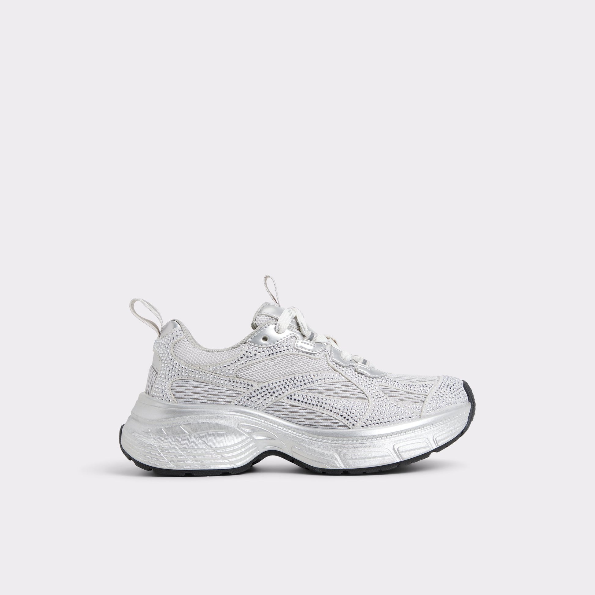 Vue principale de Argent Powerplay Sneaker pour Femmes