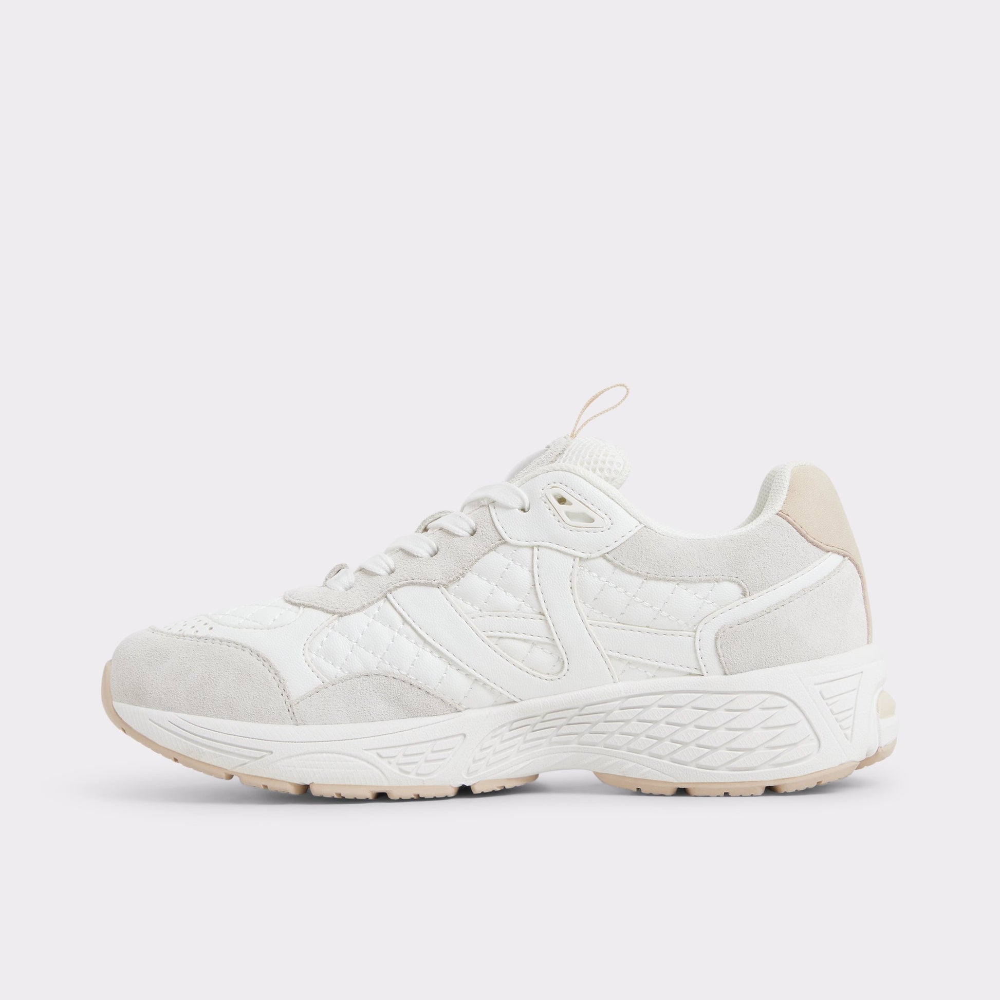 Side view of White Pillowsnkr-l Jogger sneaker