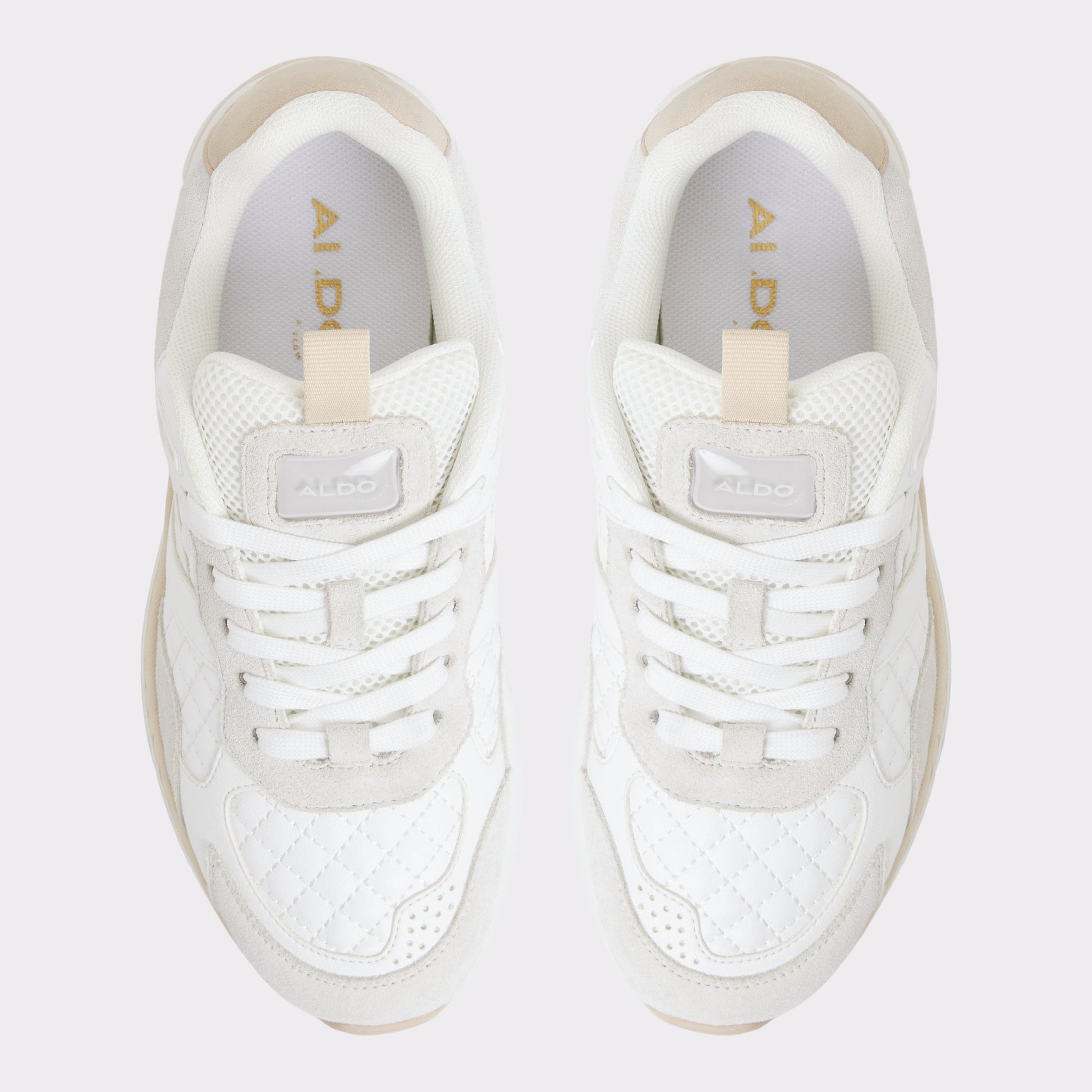 Top-down view of the White Pillowsnkr-l Jogger sneaker