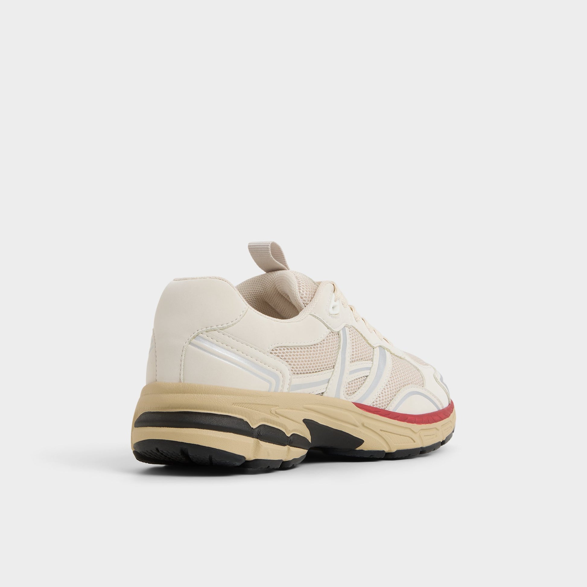 Three-quarter angle of Cream Multi Pillowsnkr-l Jogger sneaker's back side