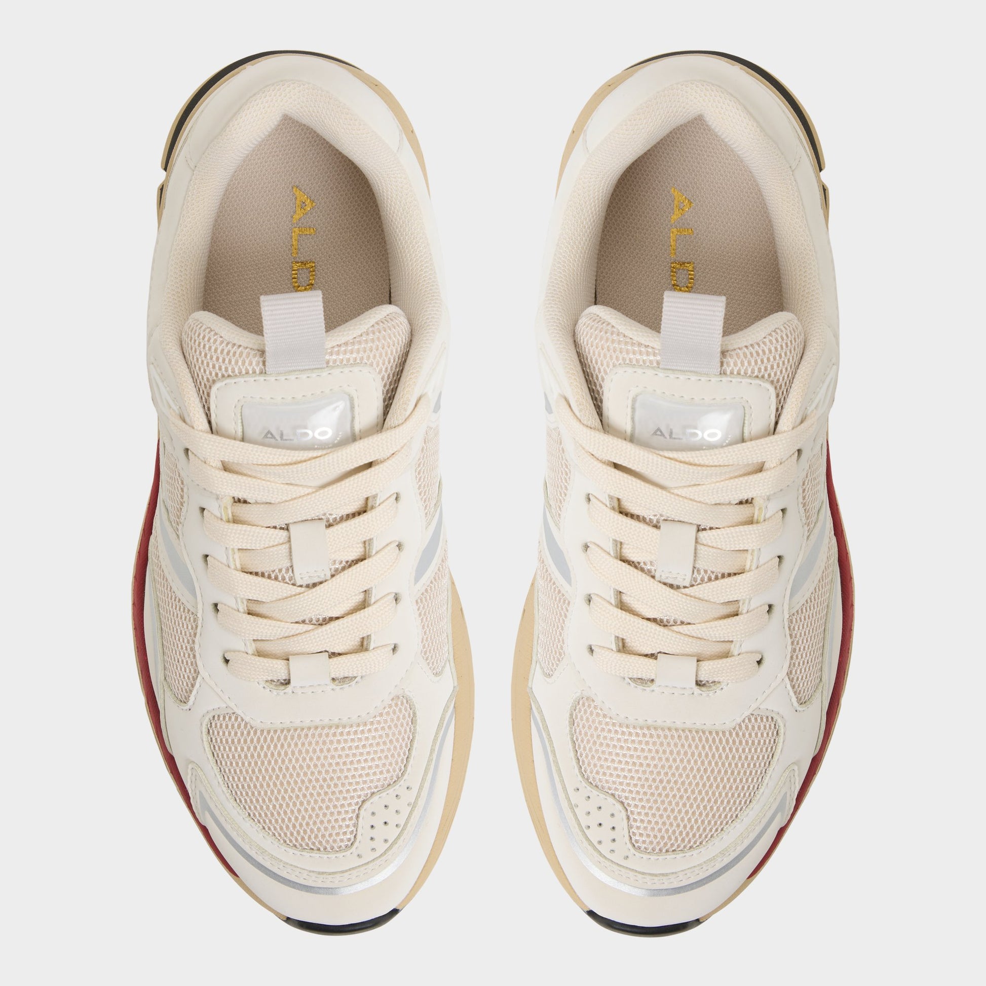 Top-down view of the Cream Multi Pillowsnkr-l Jogger sneaker
