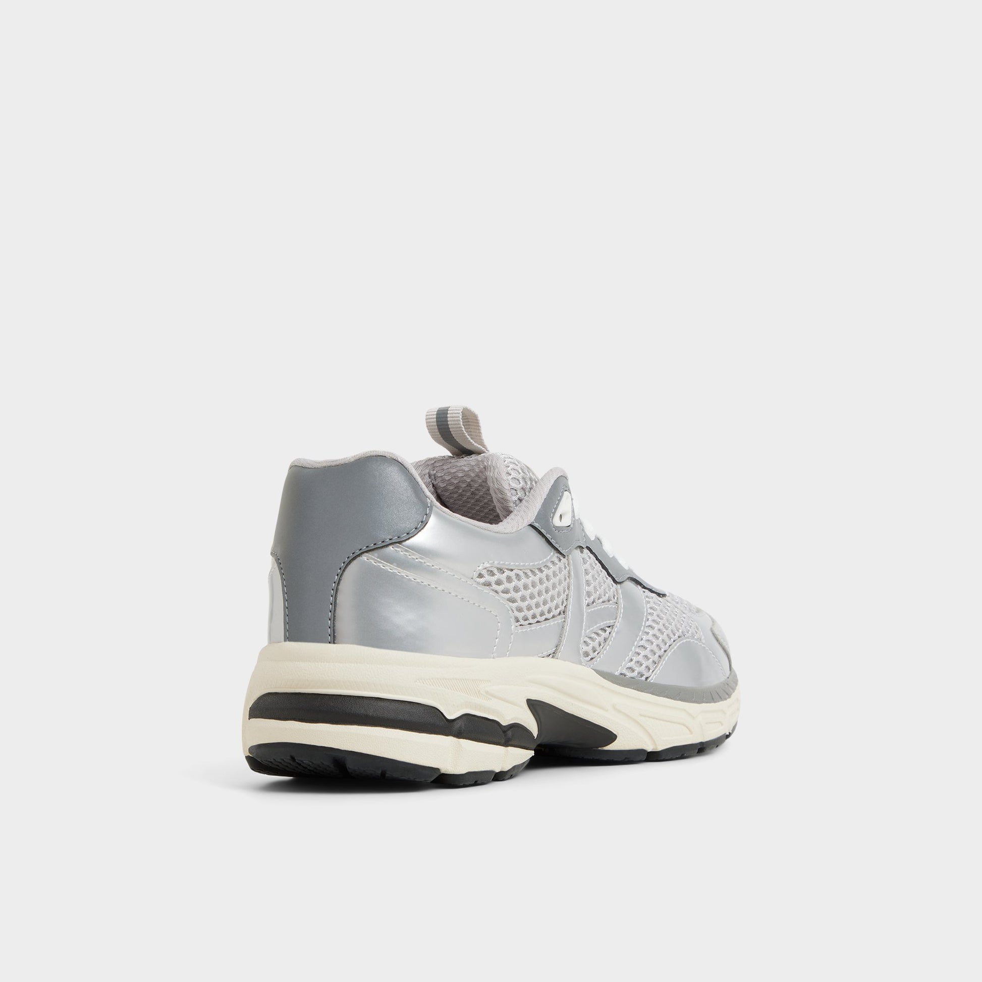 Three-quarter angle of Silver Pillowsnkr-l Jogger sneaker's back side
