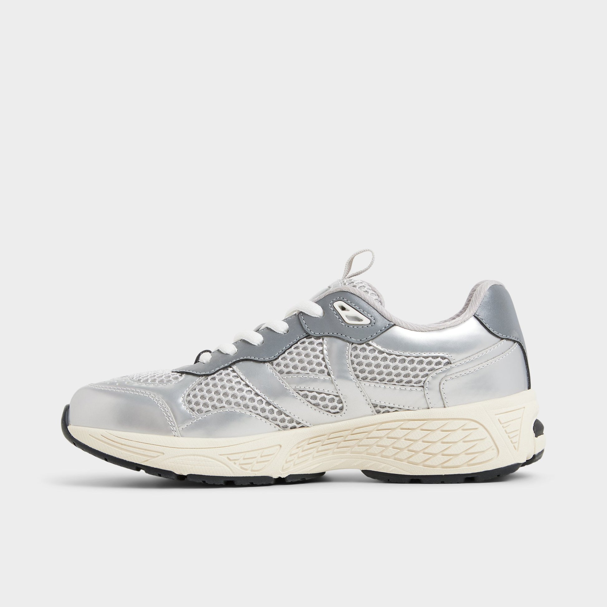 Side view of Silver Pillowsnkr-l Jogger sneaker